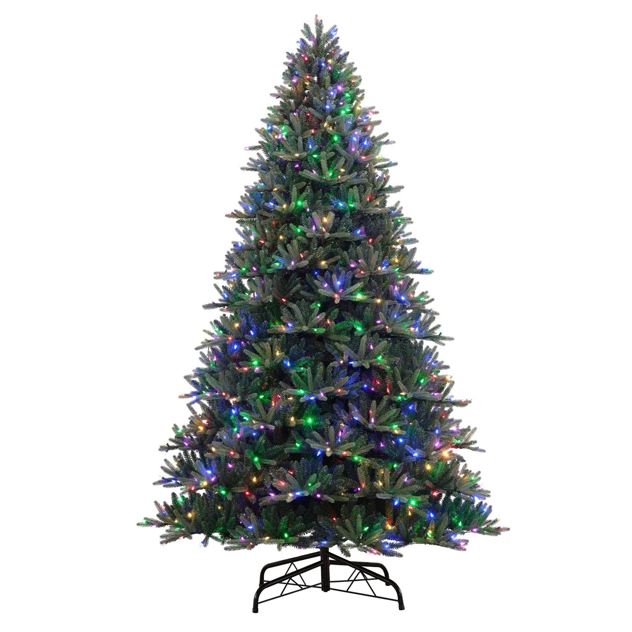 Member's Mark 9' Bristle Fir Pre-Lit Multicolor LEDs Artificial Christmas Tree