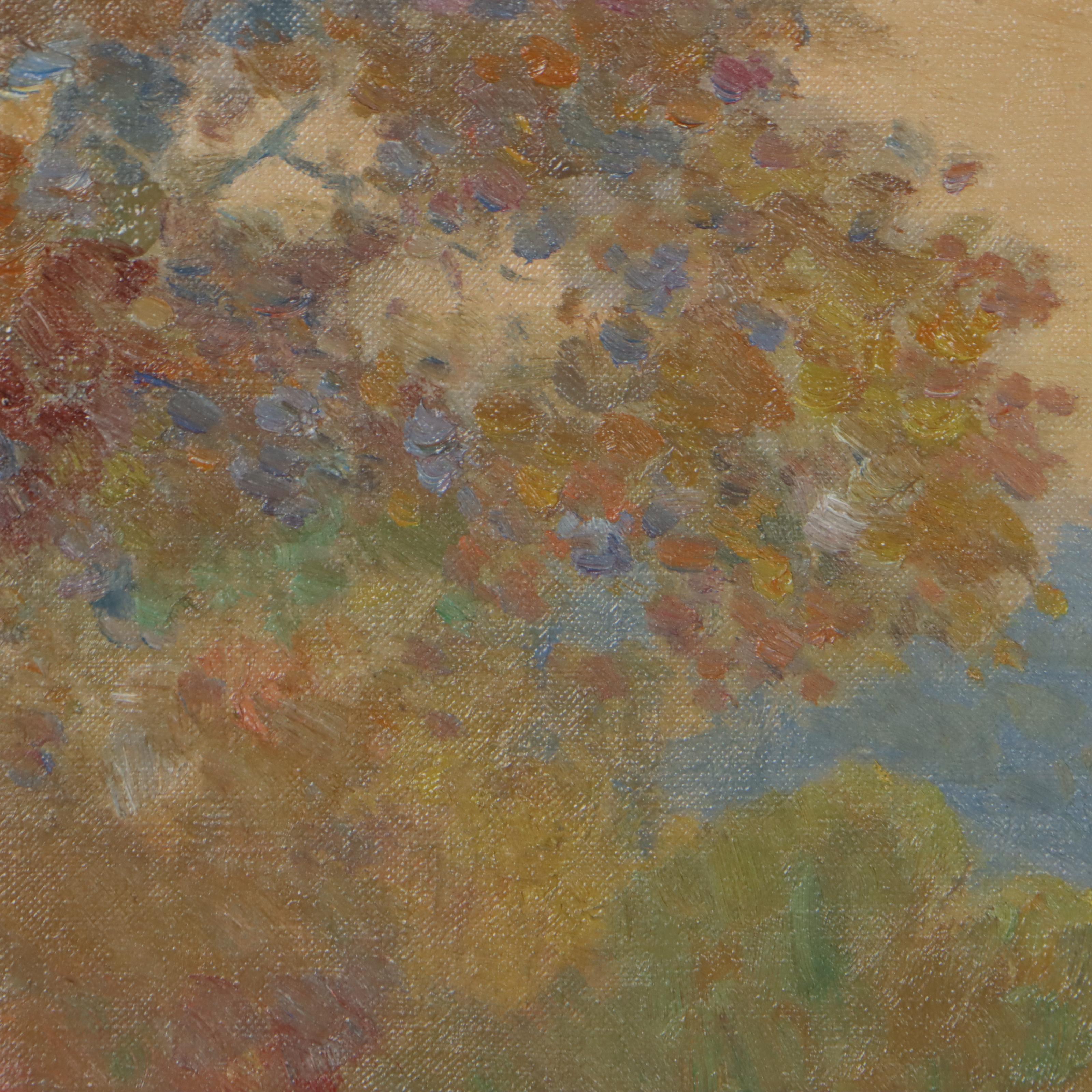 Charles Alfred Meurer Landscape With Sheep Oil Painting, 1919