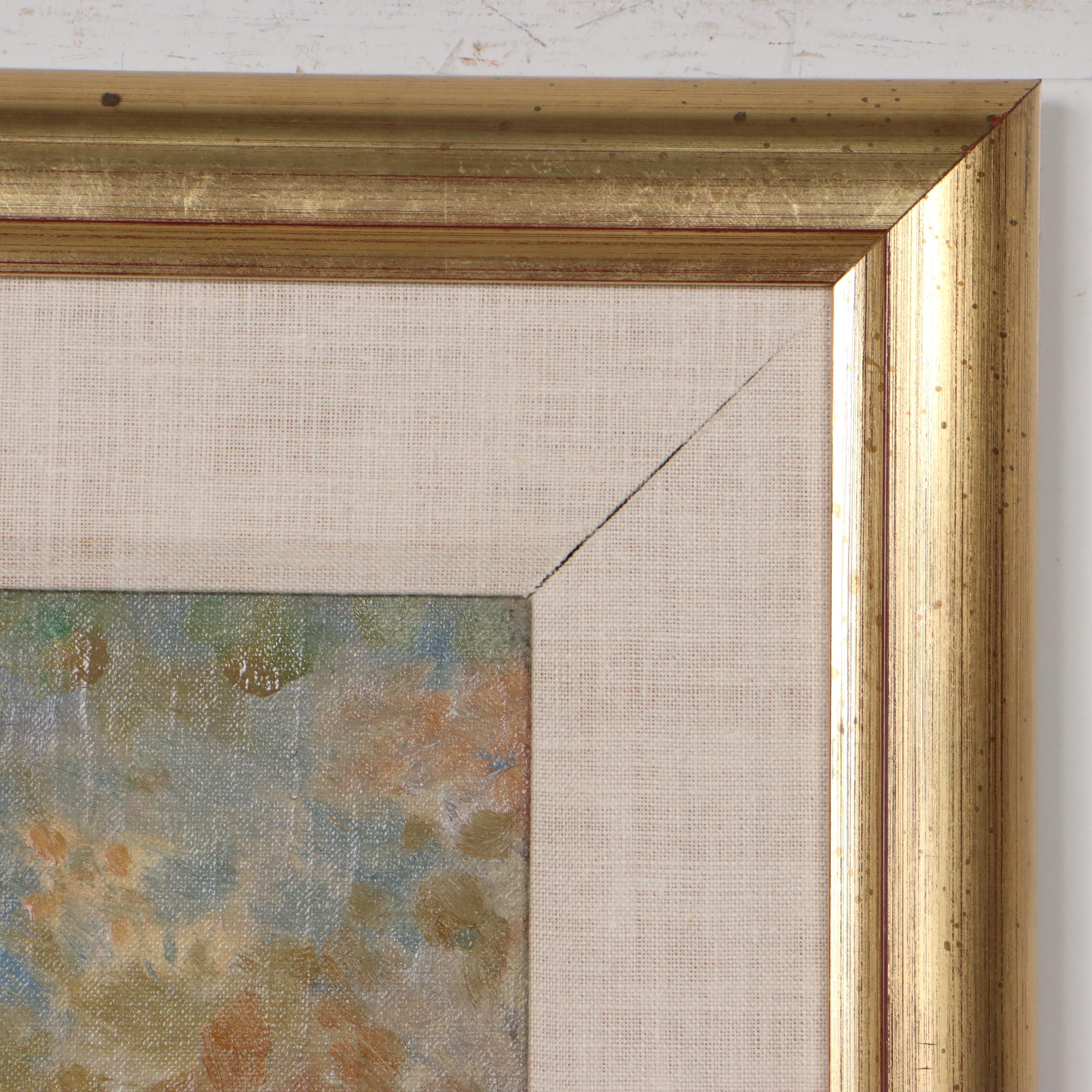 Charles Alfred Meurer Landscape With Sheep Oil Painting, 1919