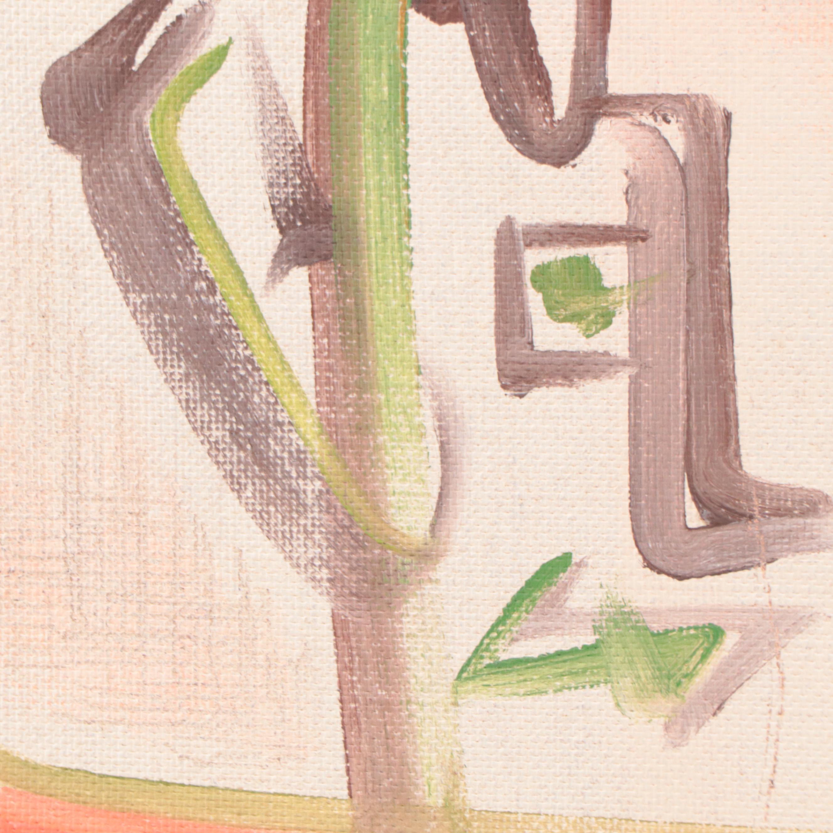 Bill Martin Abstract Oil Painting of Interior