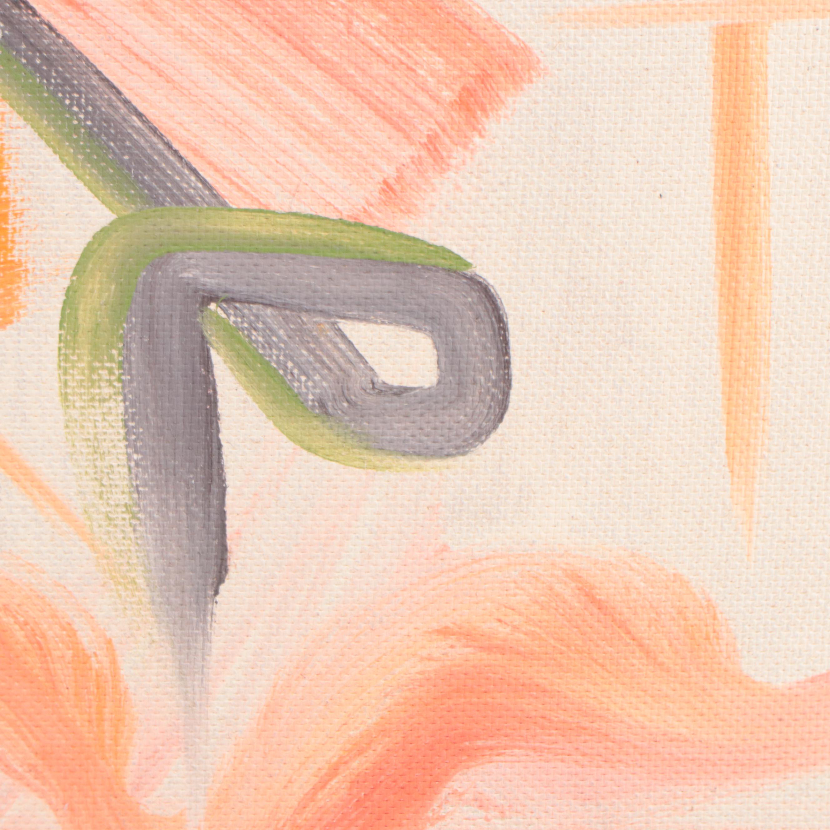 Bill Martin Abstract Oil Painting of Interior