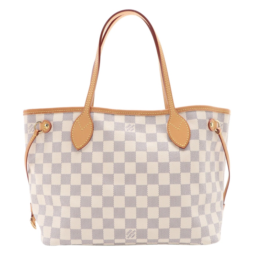 Louis Vuitton Neverfull PM in Damier Azure Canvas