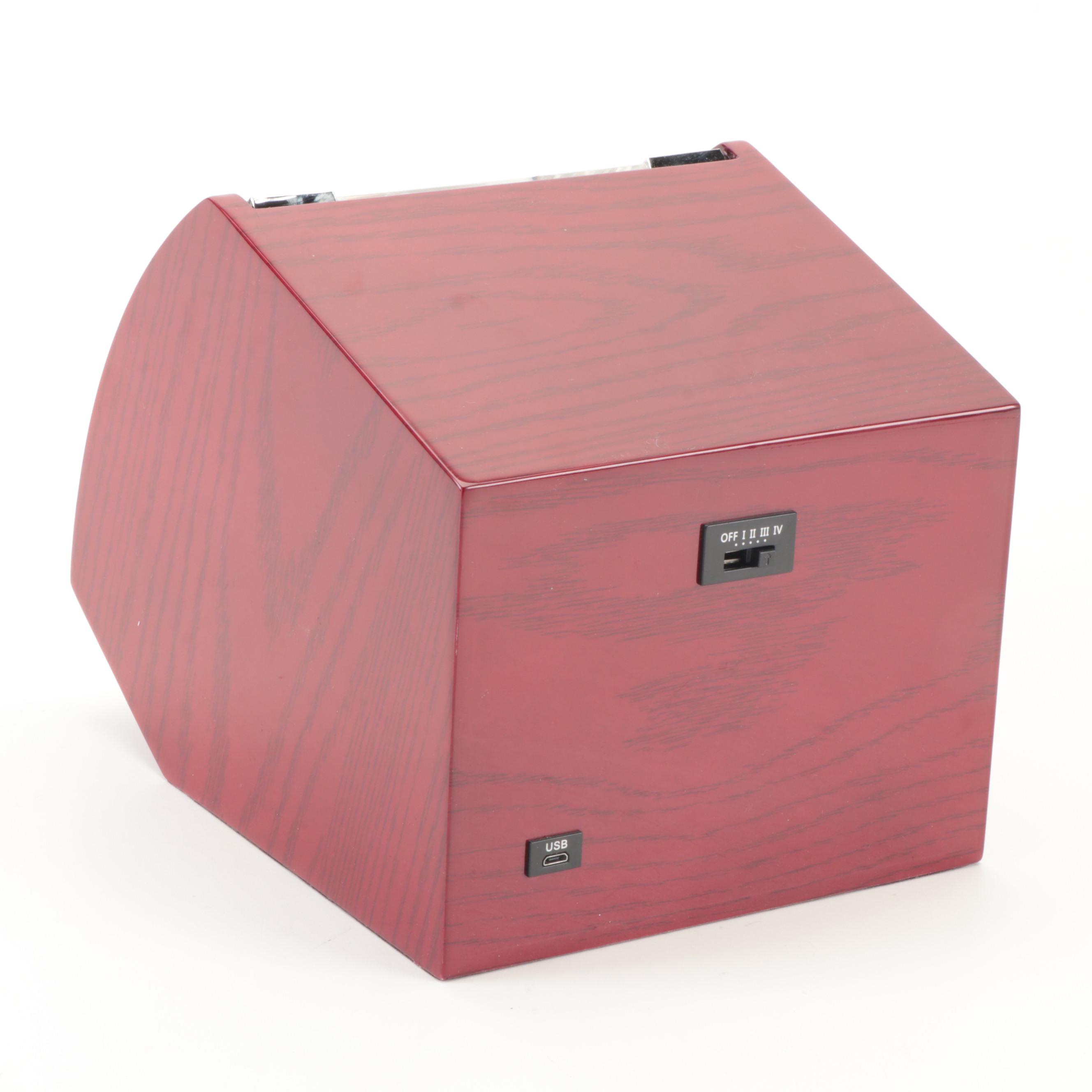 Contemporary Dual Turntable Watch Winder with High Gloss Finish