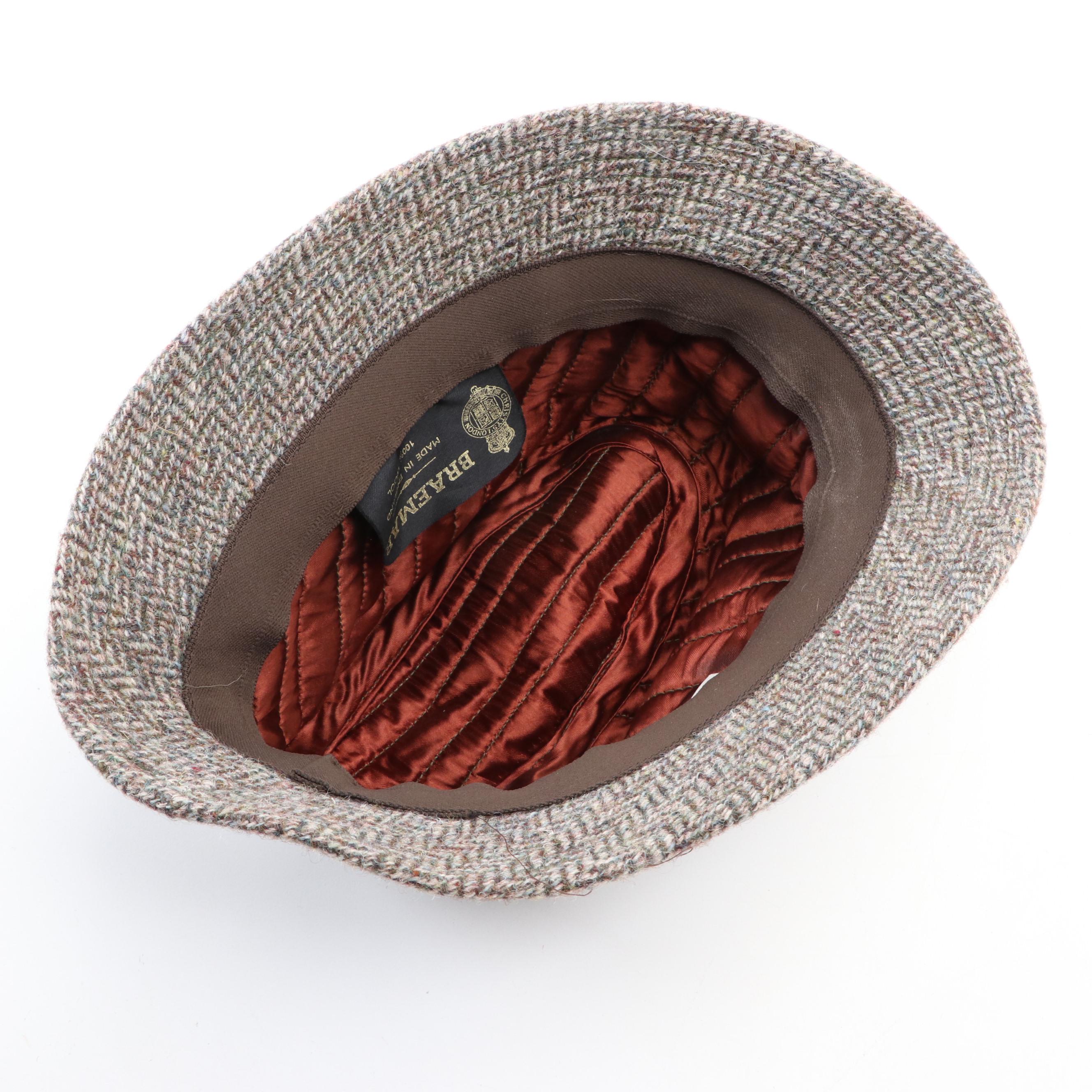 Braemar Harris Tweed Bucket Hat and New York Hat Co. Suede Cap