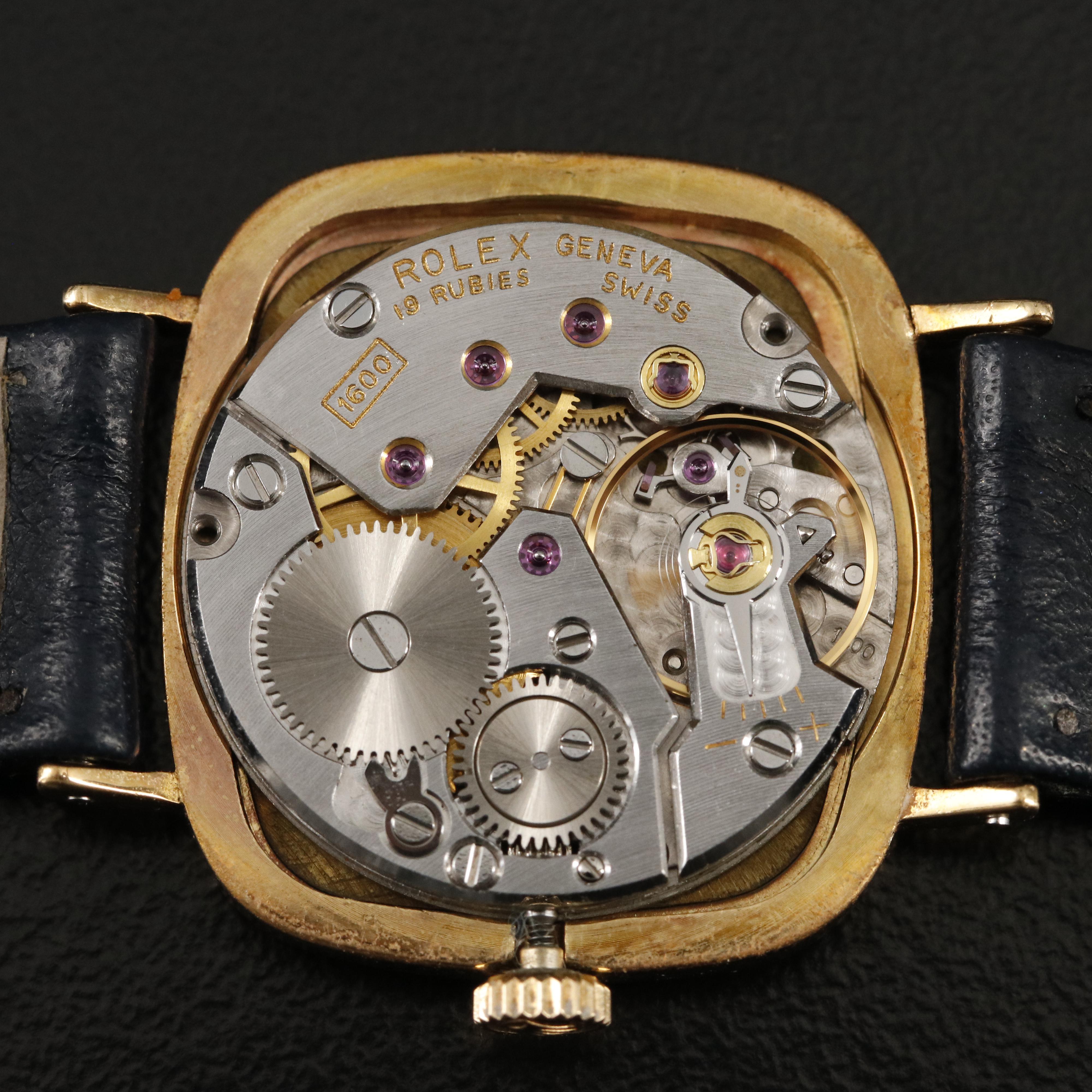 18K Rolex Cellini Blue Gradation Watch