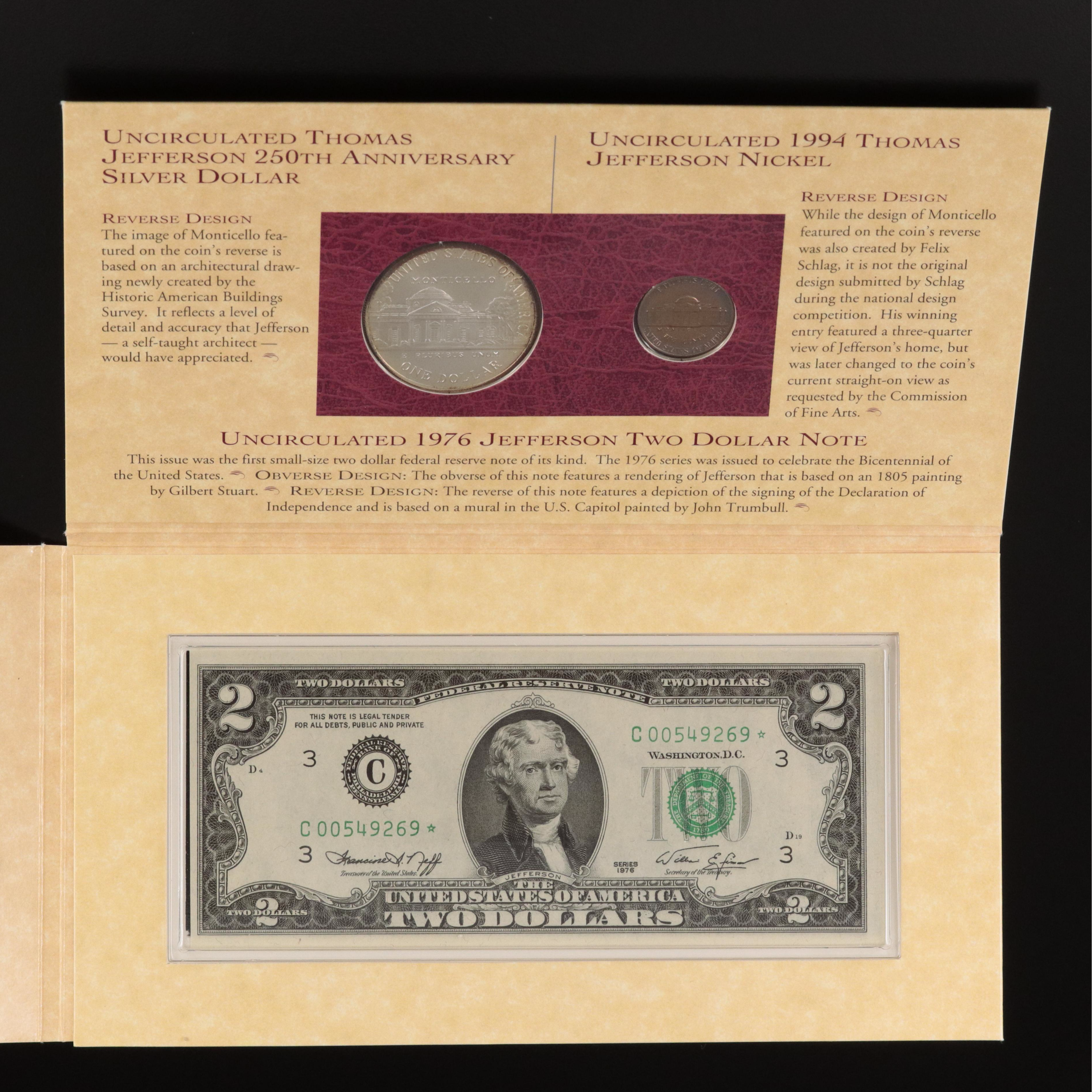 "Thomas Jefferson Coinage and Currency Set"