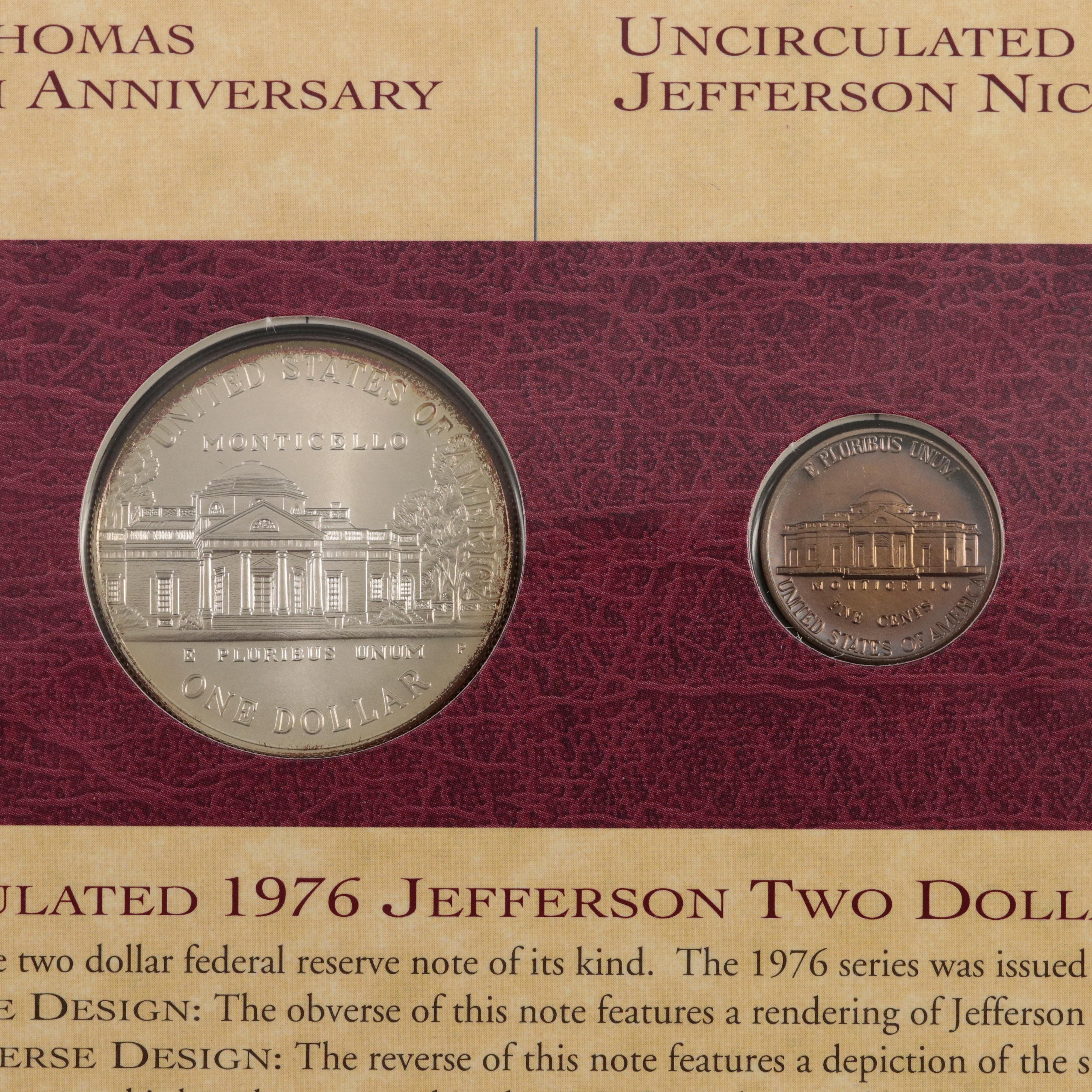 "Thomas Jefferson Coinage and Currency Set"