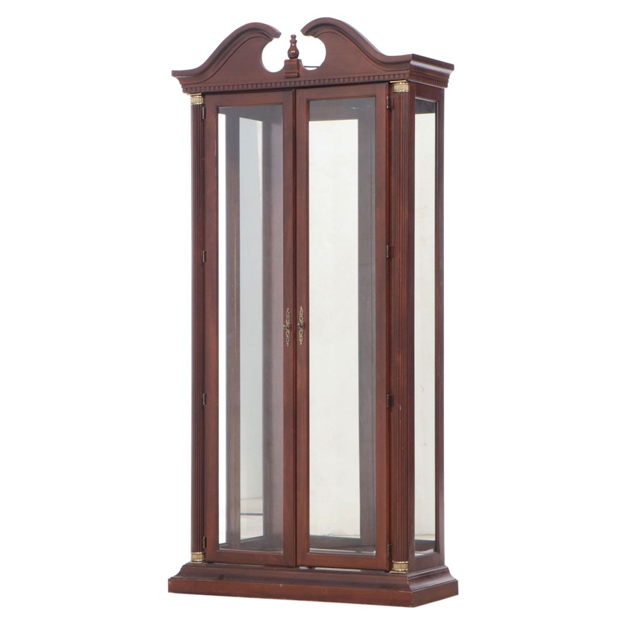 Colonial Style Illuminated Display Cabinet