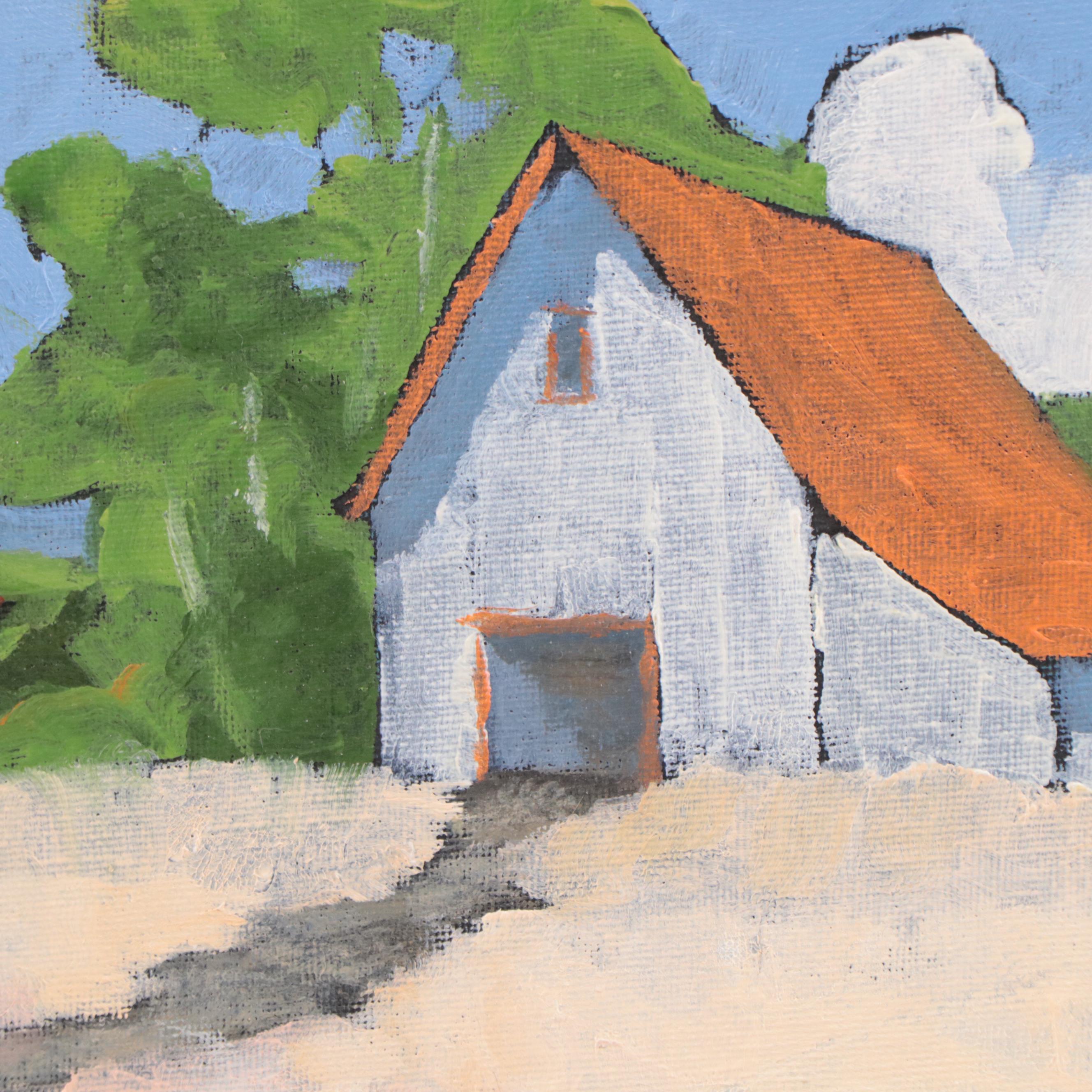 Lynne French Landscape Oil Painting of Pastoral Scene