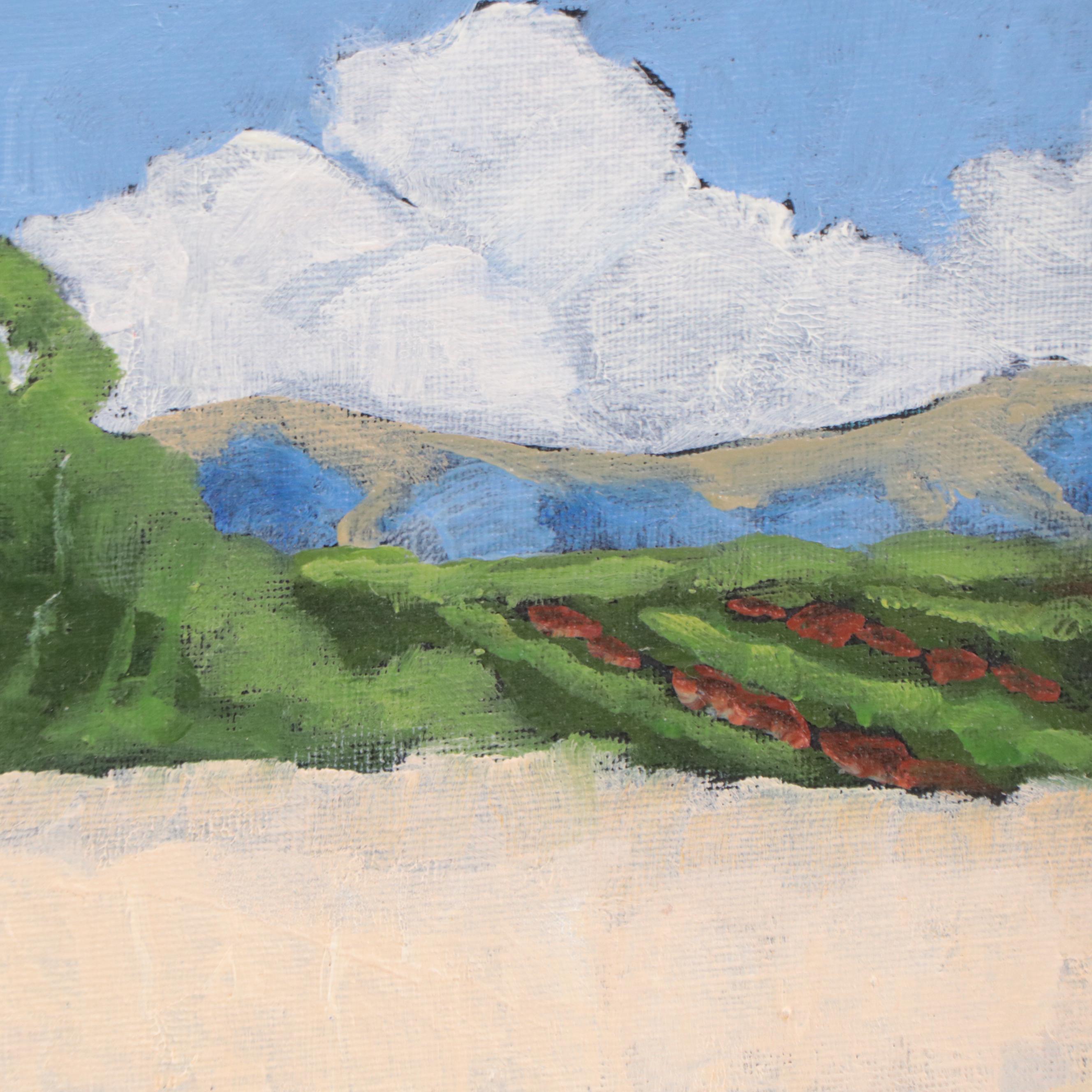 Lynne French Landscape Oil Painting of Pastoral Scene