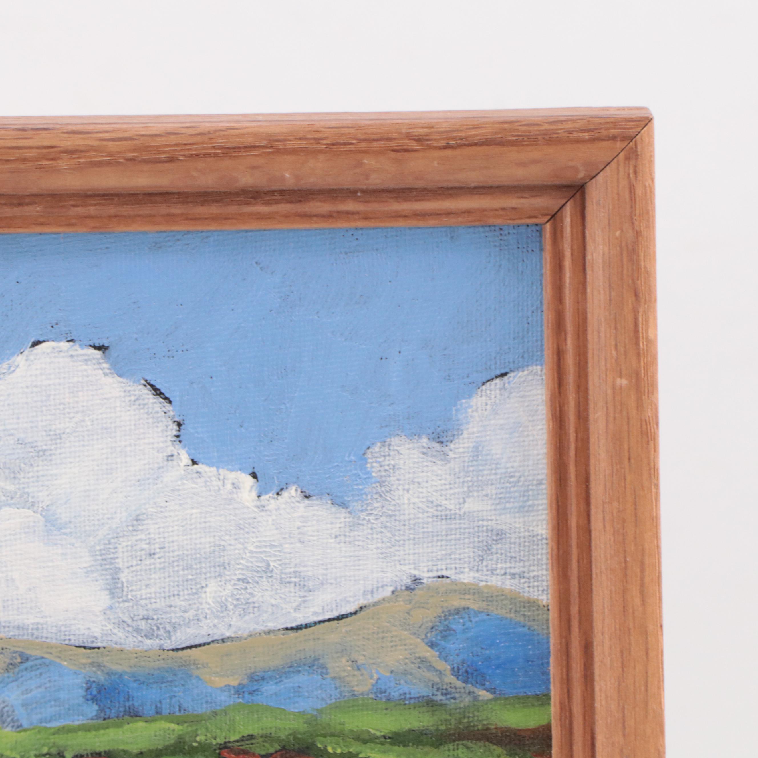 Lynne French Landscape Oil Painting of Pastoral Scene