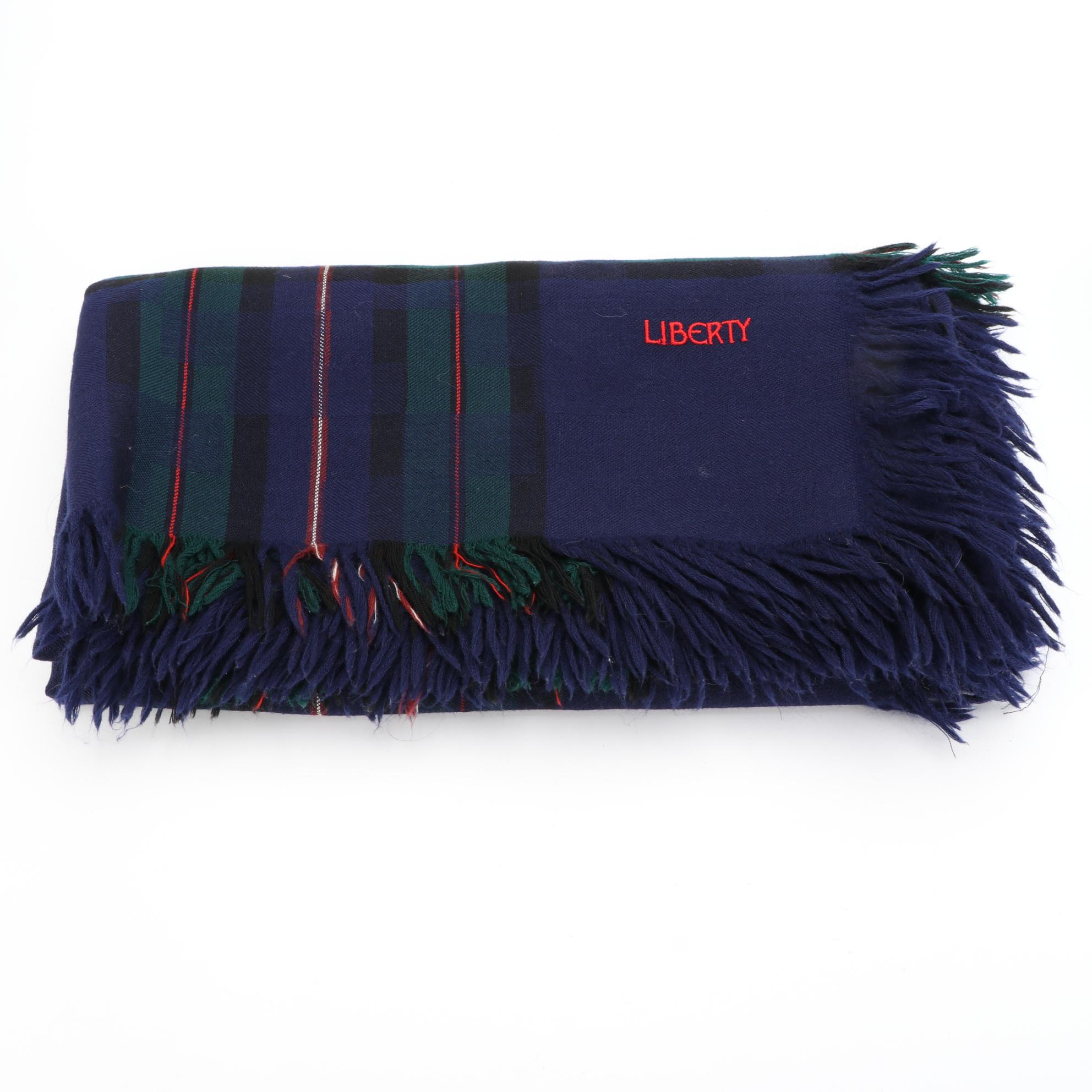 Liberty of London Plaid Wrap, Harrods Silk Wrap, Print Scarves, and More