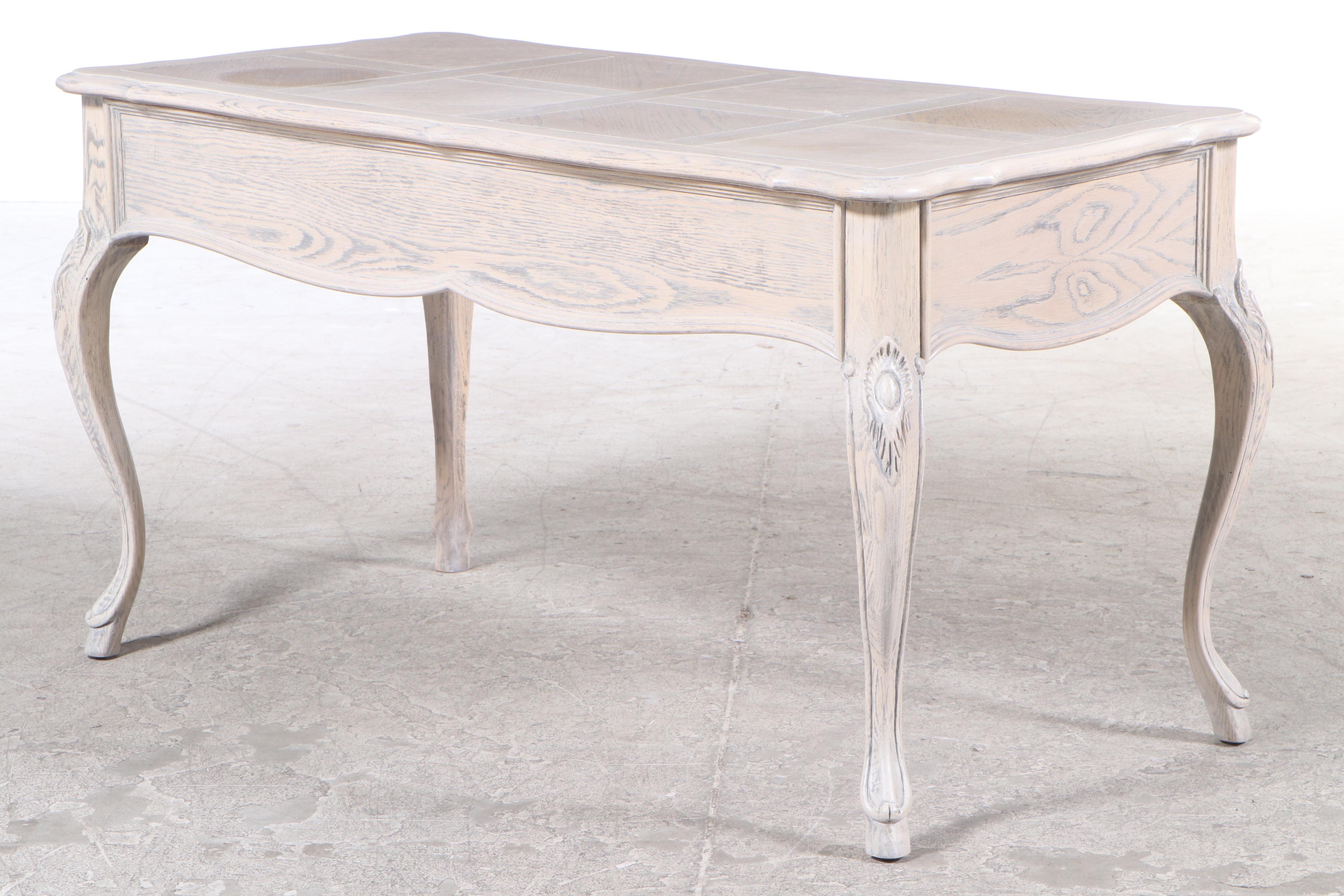 Century Furniture Louis XV Style Cerused Oak Bureau Plat, Late 20th Century