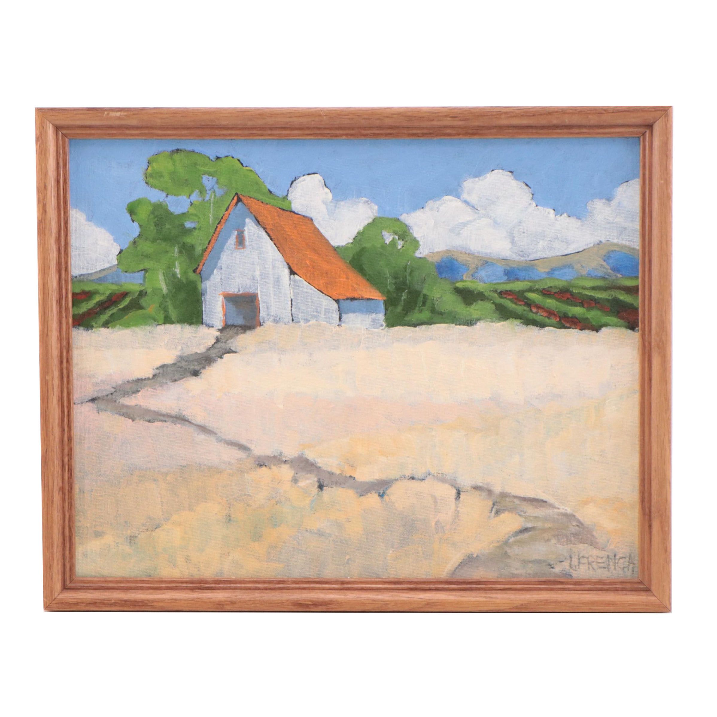 Lynne French Landscape Oil Painting of Pastoral Scene