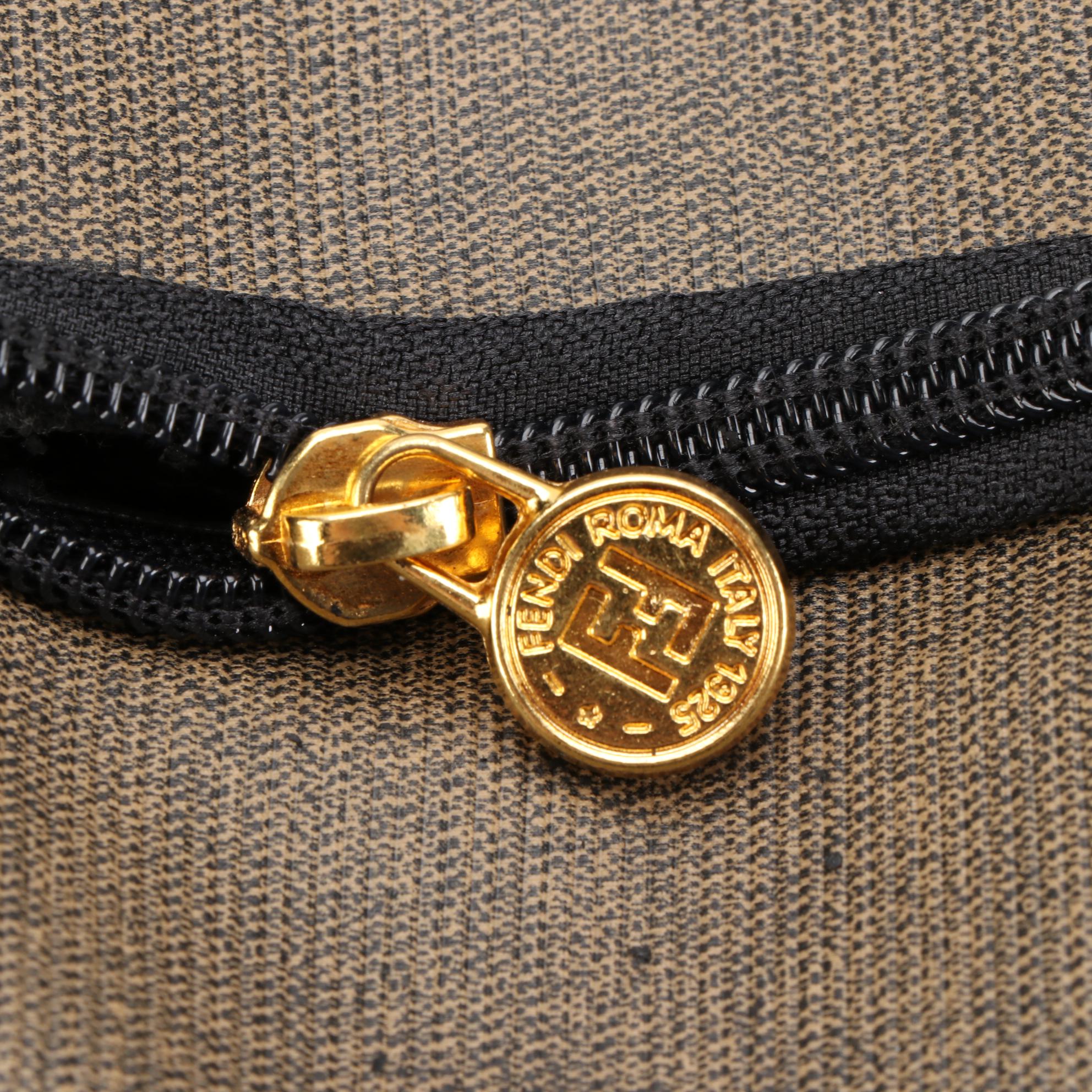 Fendi Canvas and Leather Garment Bag