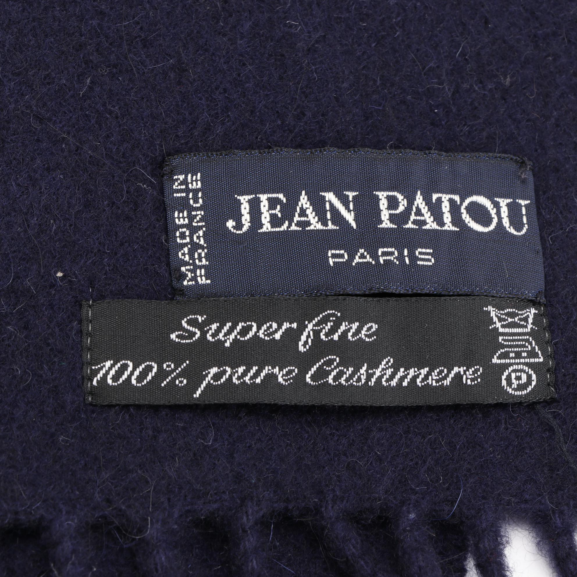 Jean Patou Cashmere Scarf with Fringe