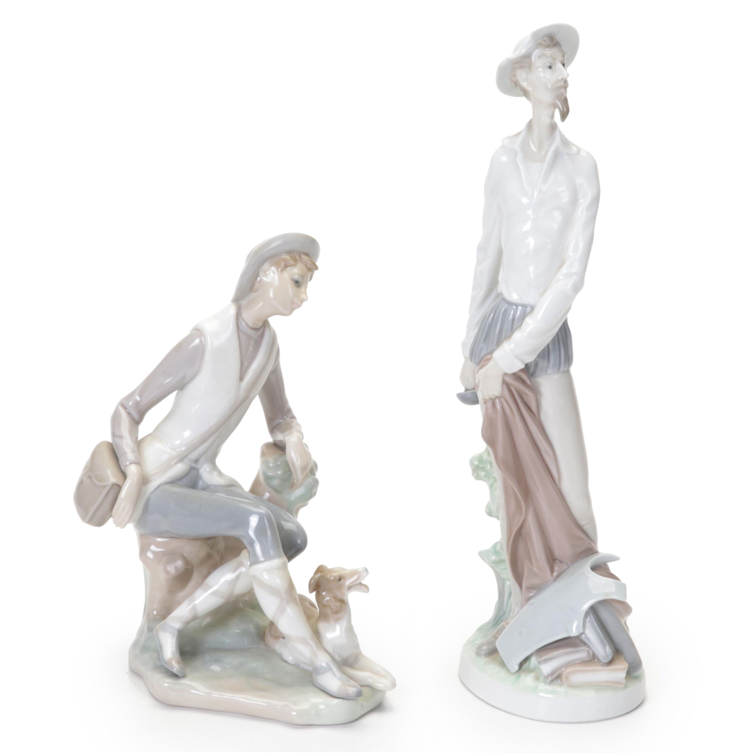 Lladró Porcelain "Don Quixote Standing Up" and Other Figurine