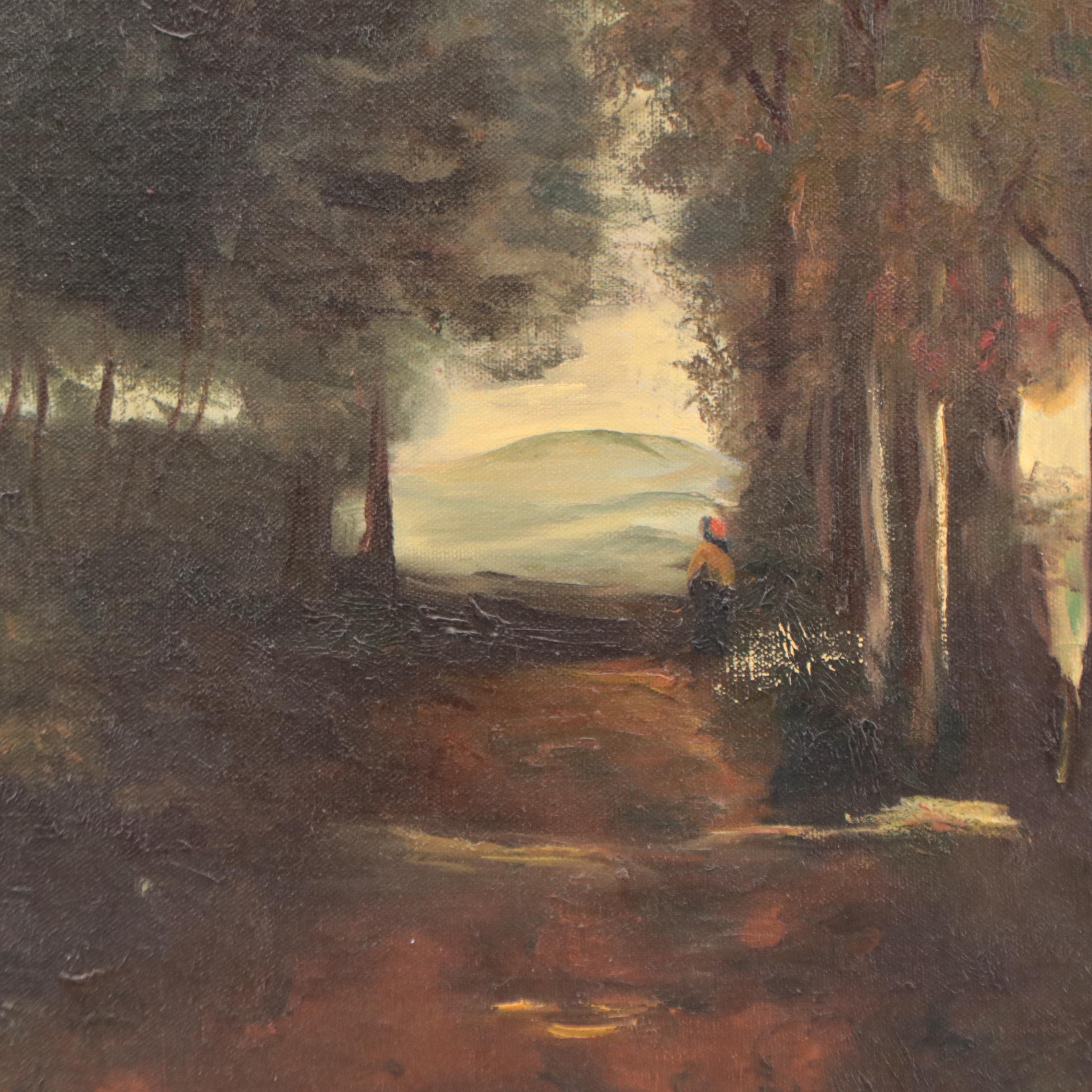 Oil Painting of Forest Landscape