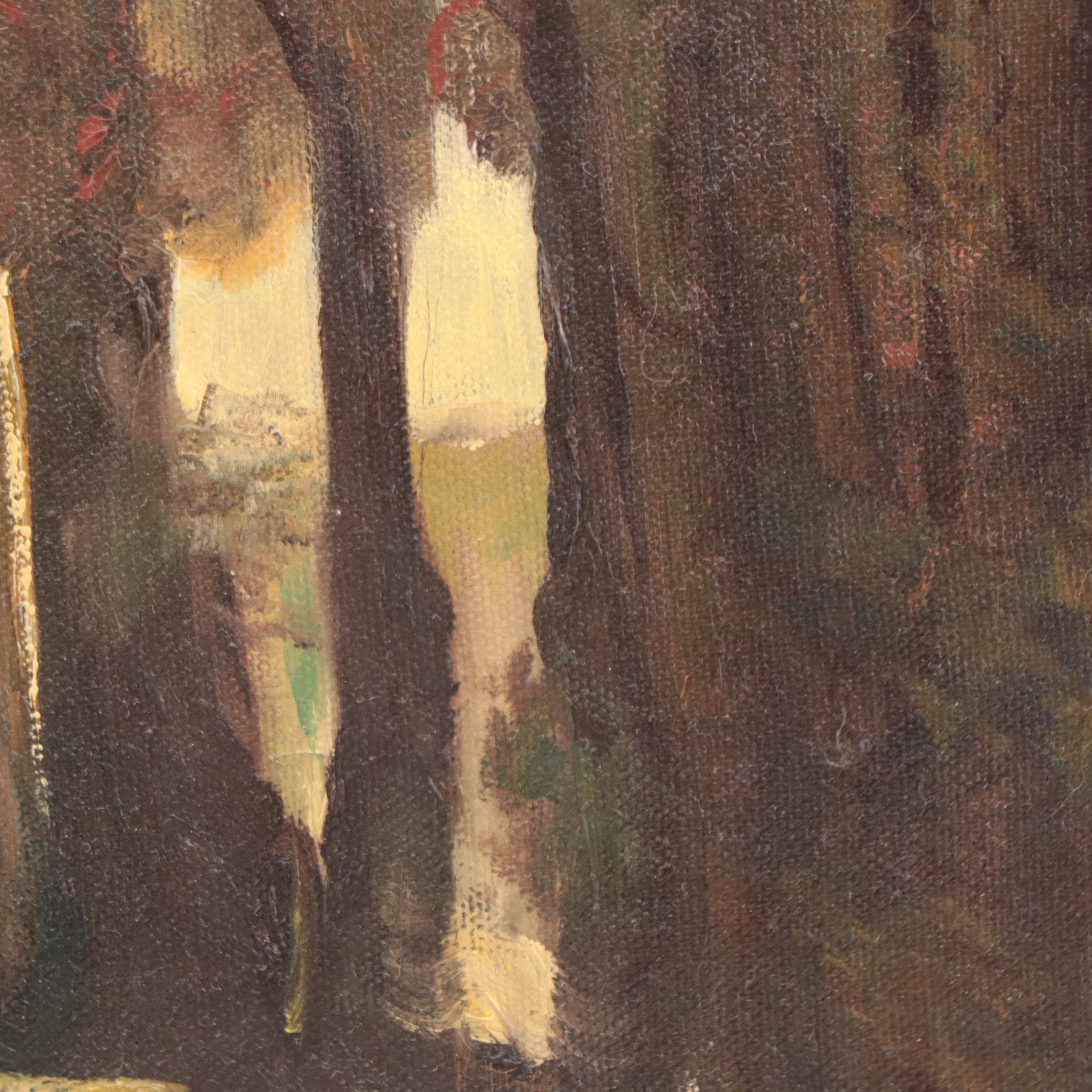 Oil Painting of Forest Landscape