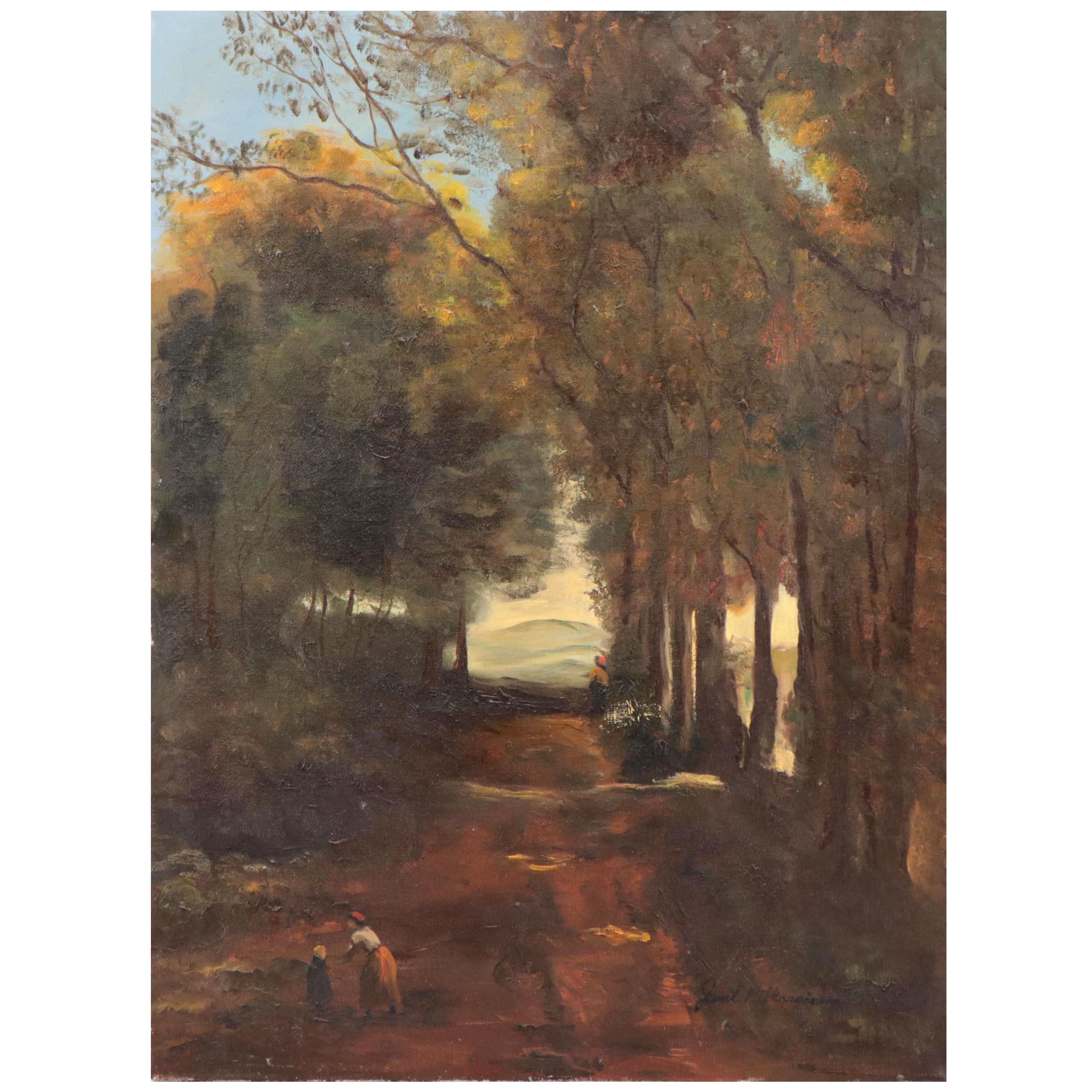 Oil Painting of Forest Landscape