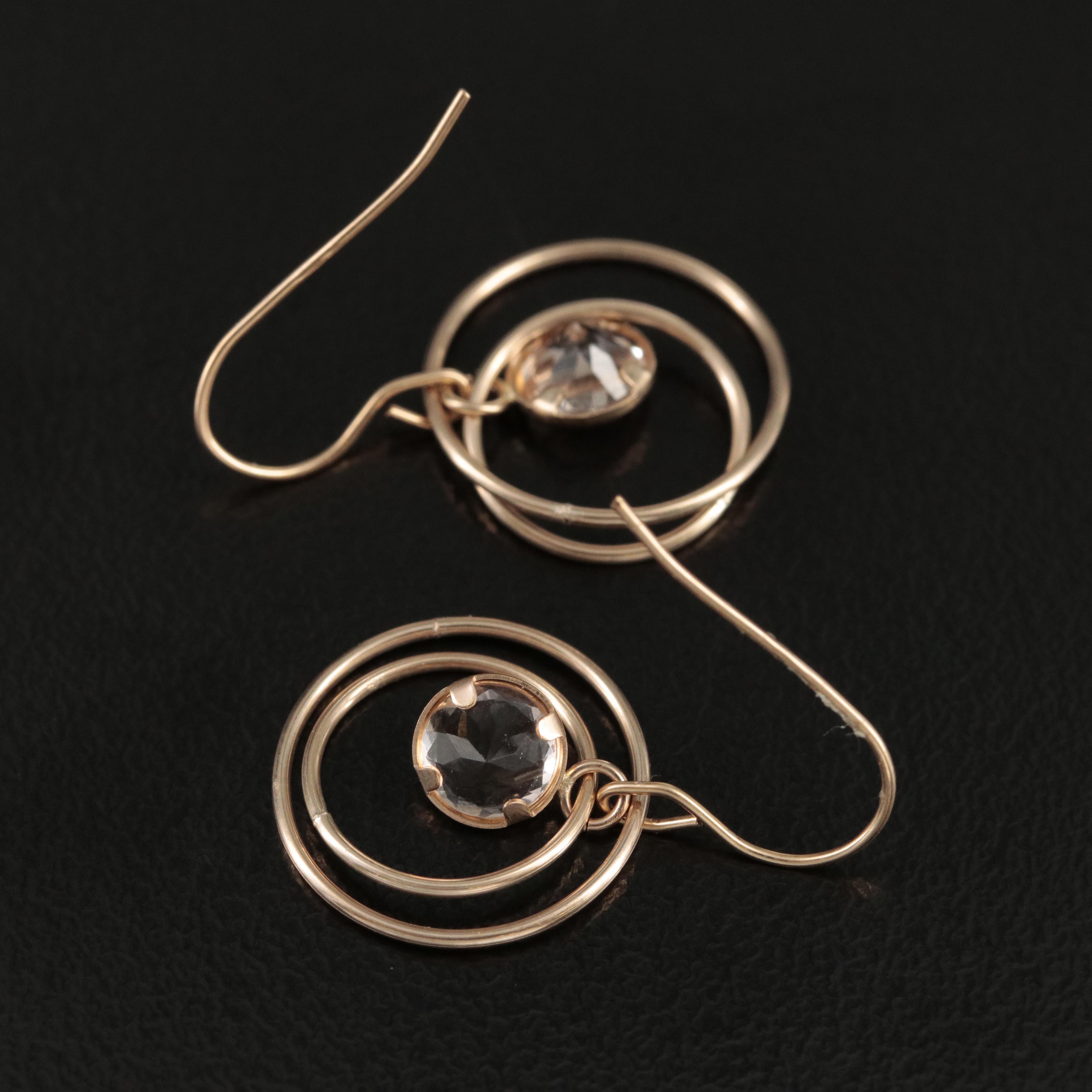 10K Morganite Concentric Earrings