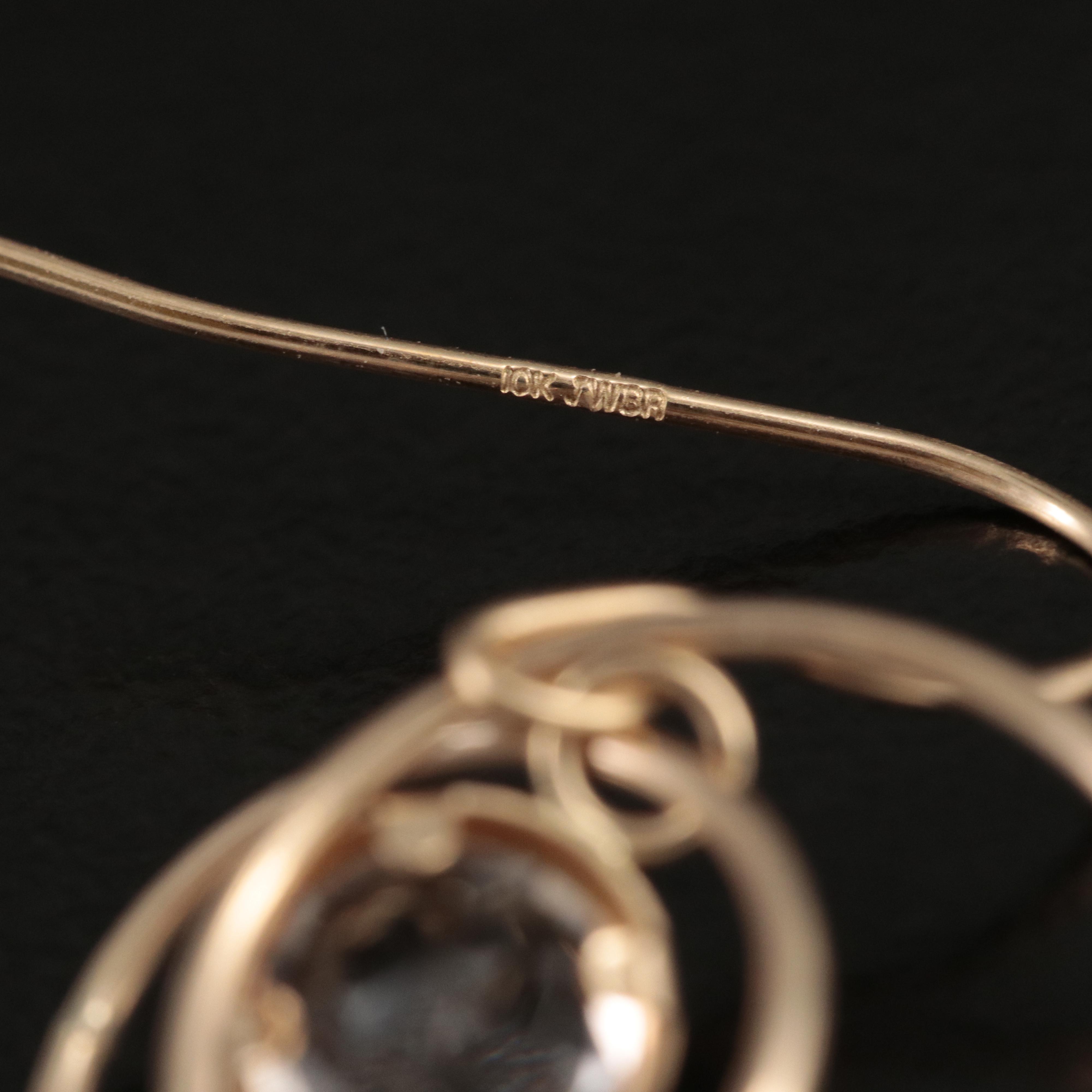 10K Morganite Concentric Earrings