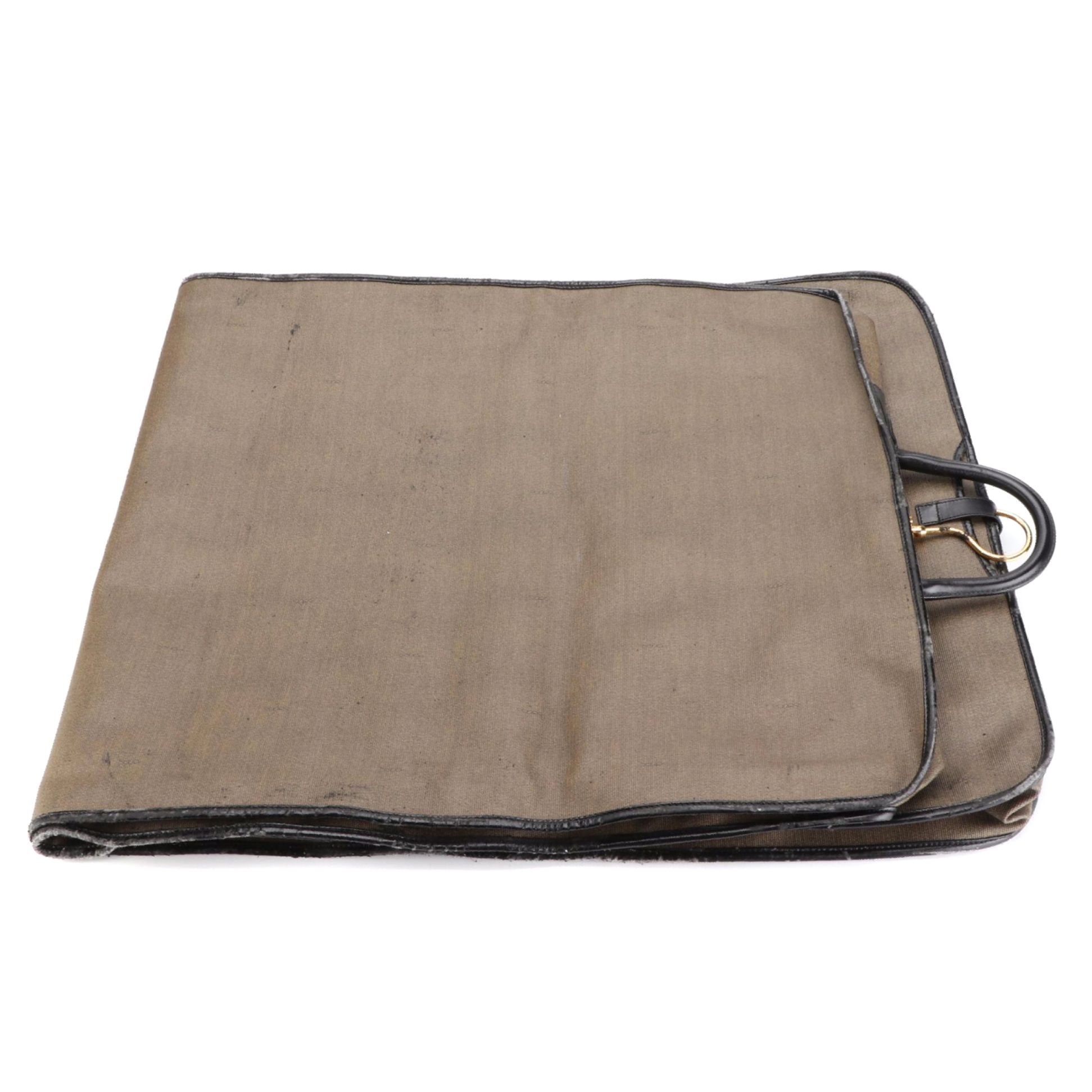 Fendi Canvas and Leather Garment Bag