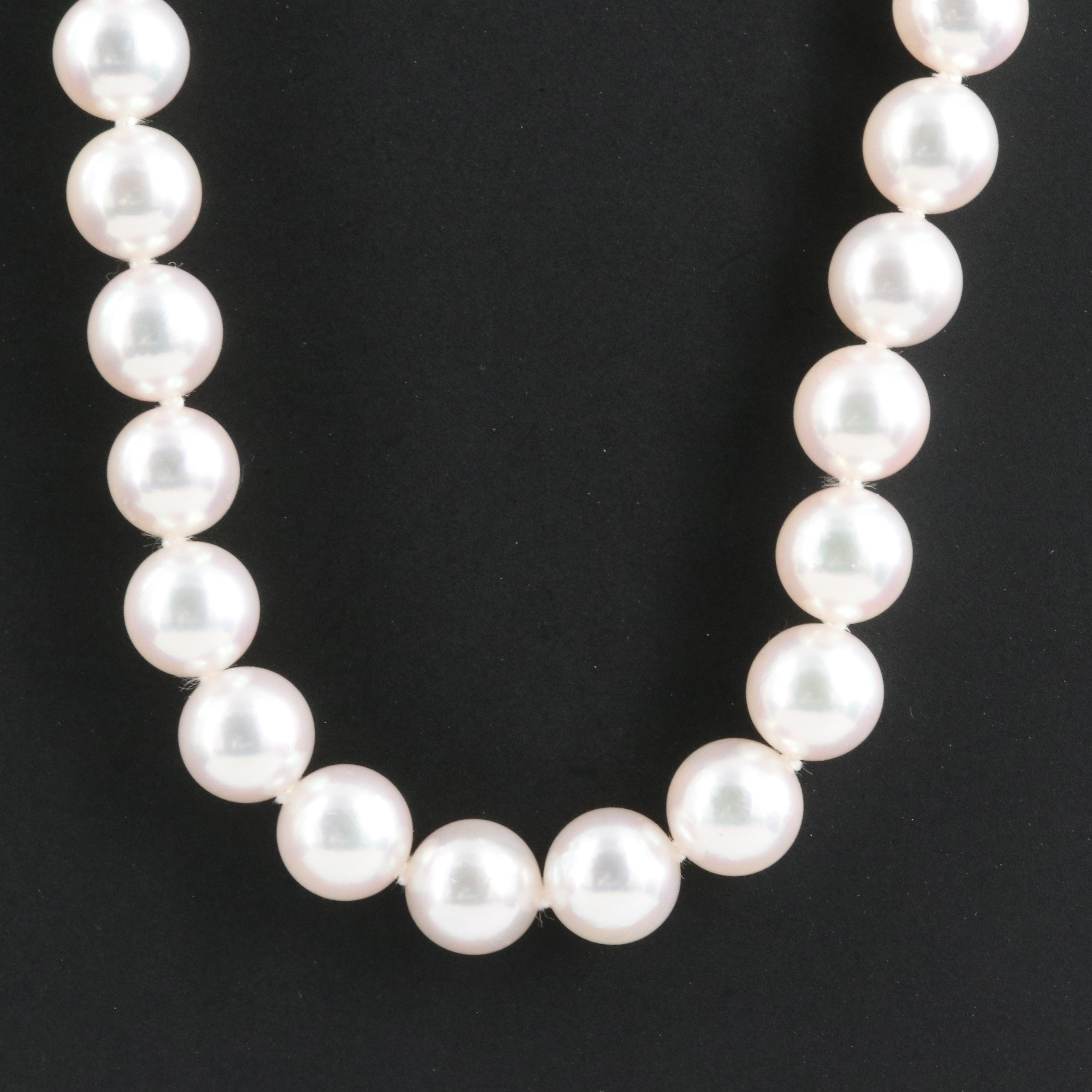 Mikimoto Pearl Necklace with 18K Clasp