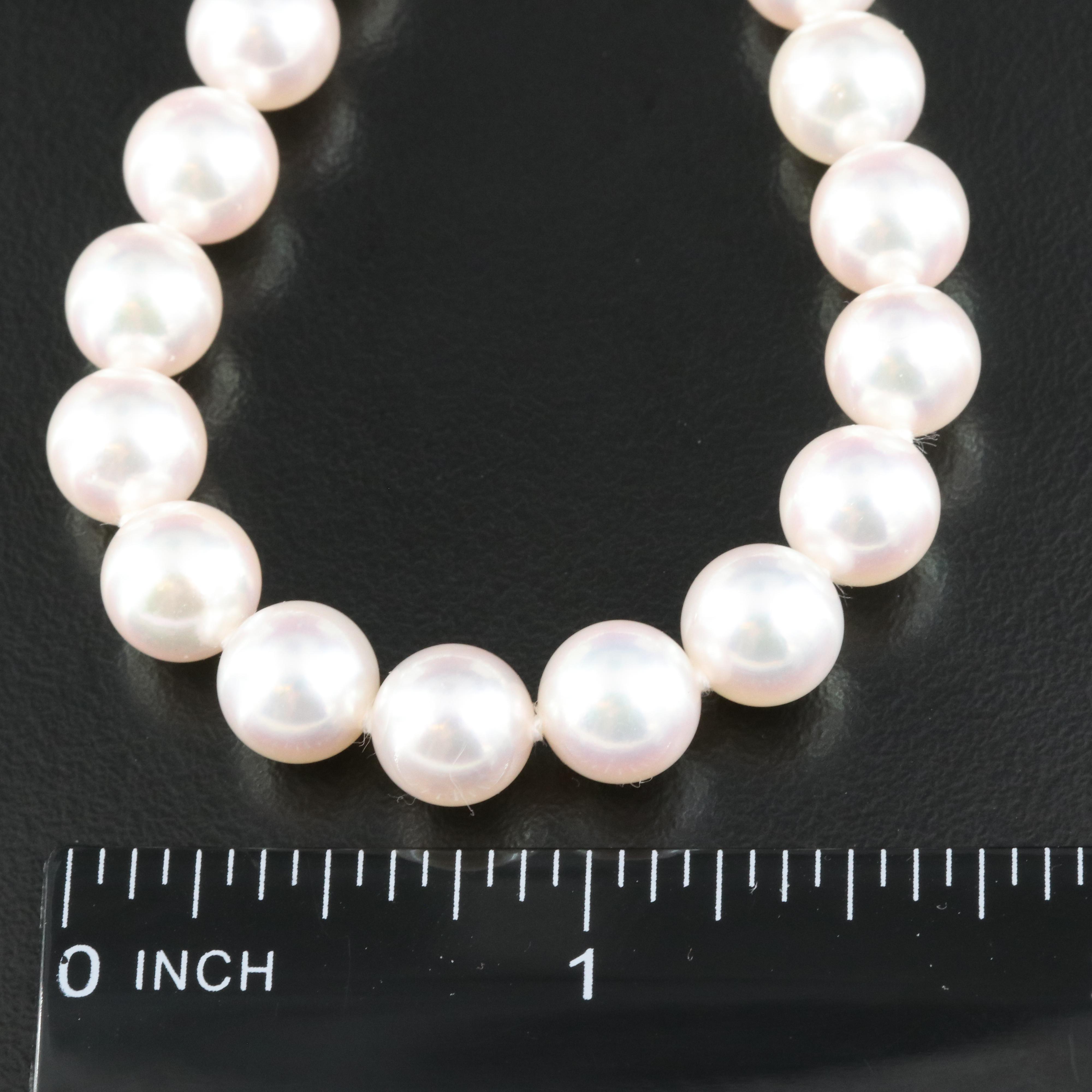 Mikimoto Pearl Necklace with 18K Clasp