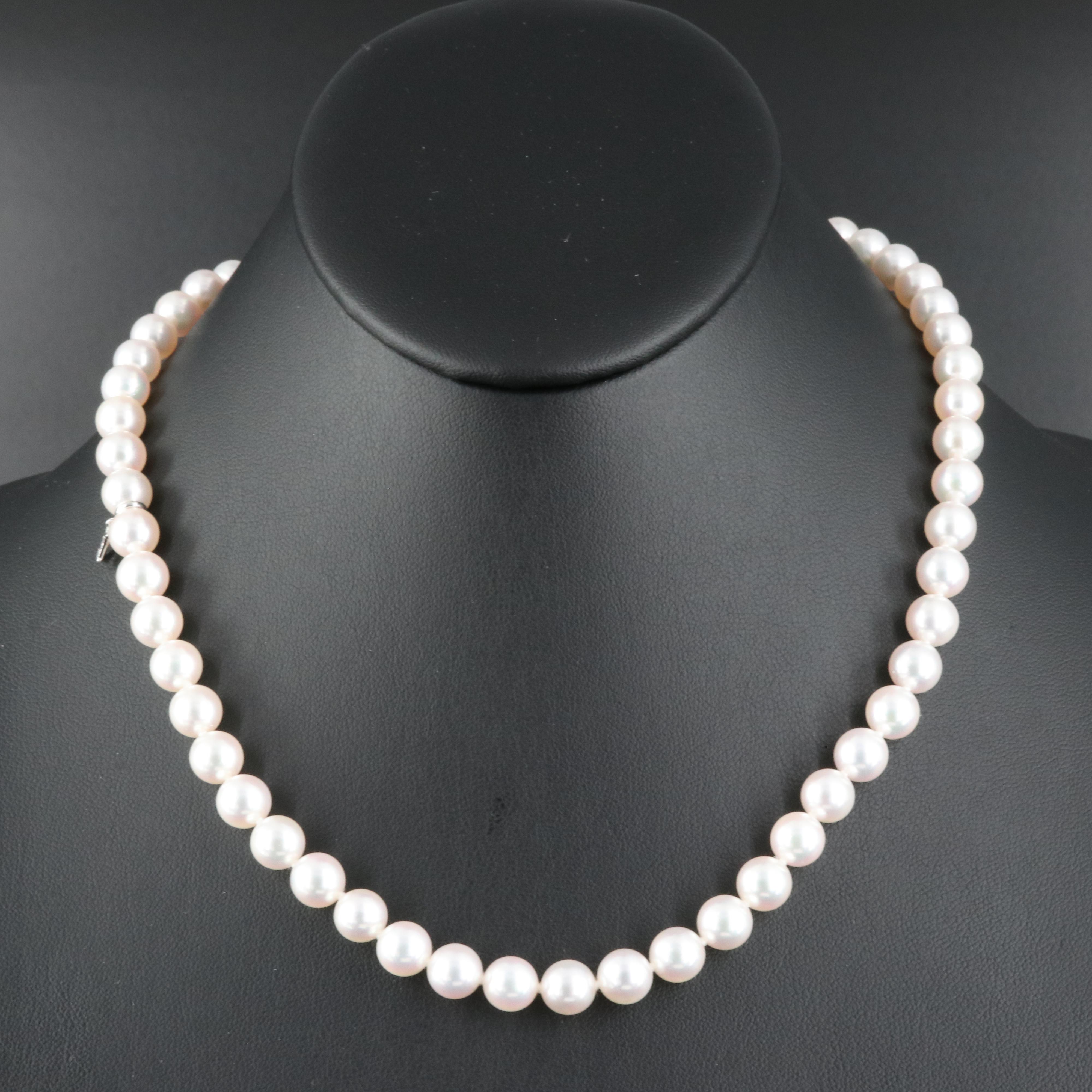 Mikimoto Pearl Necklace with 18K Clasp