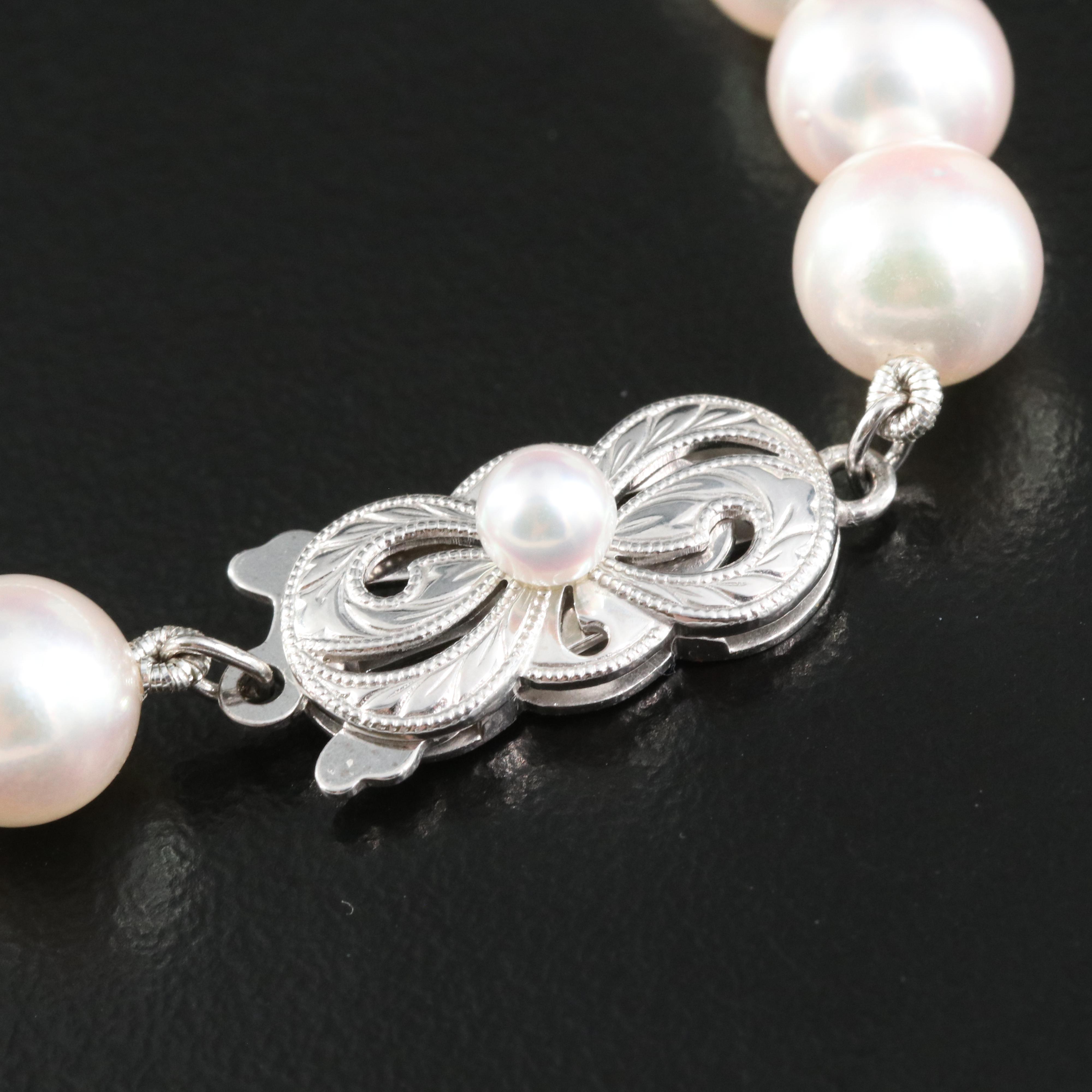 Mikimoto Pearl Necklace with 18K Clasp