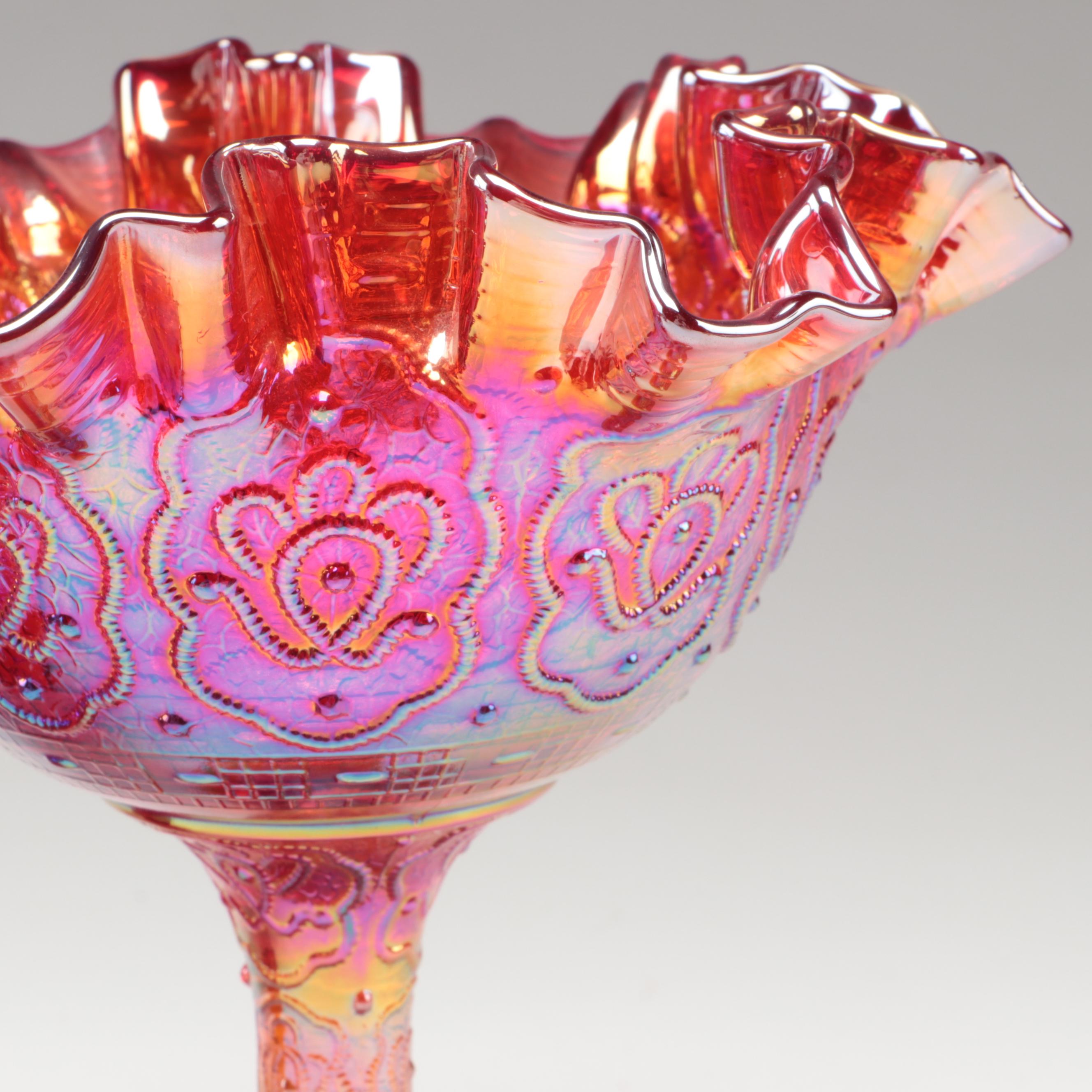 Fenton and Westmoreland Carnival Glass Bowls and Candy Dish