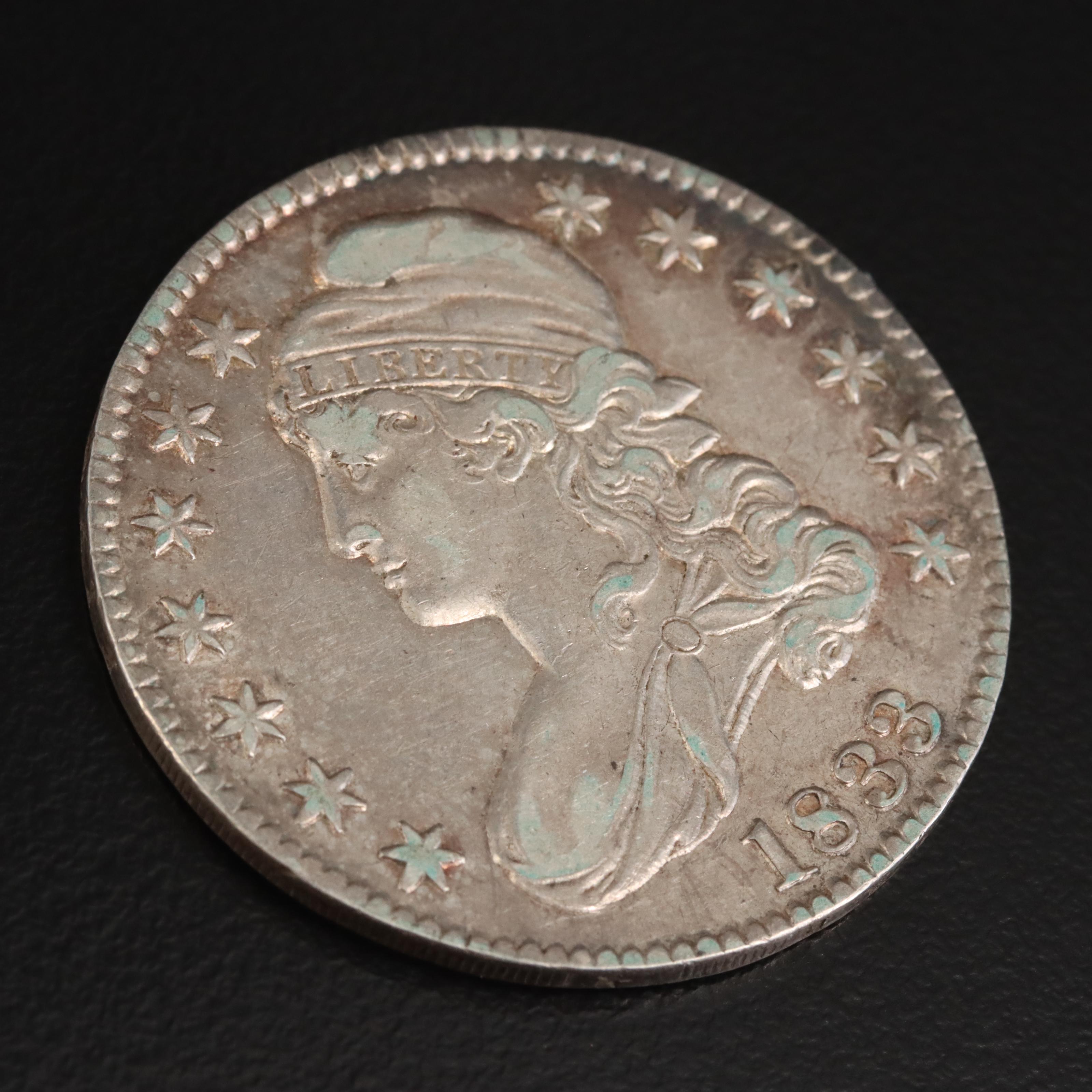 1833 Capped Bust Silver Half Dollar