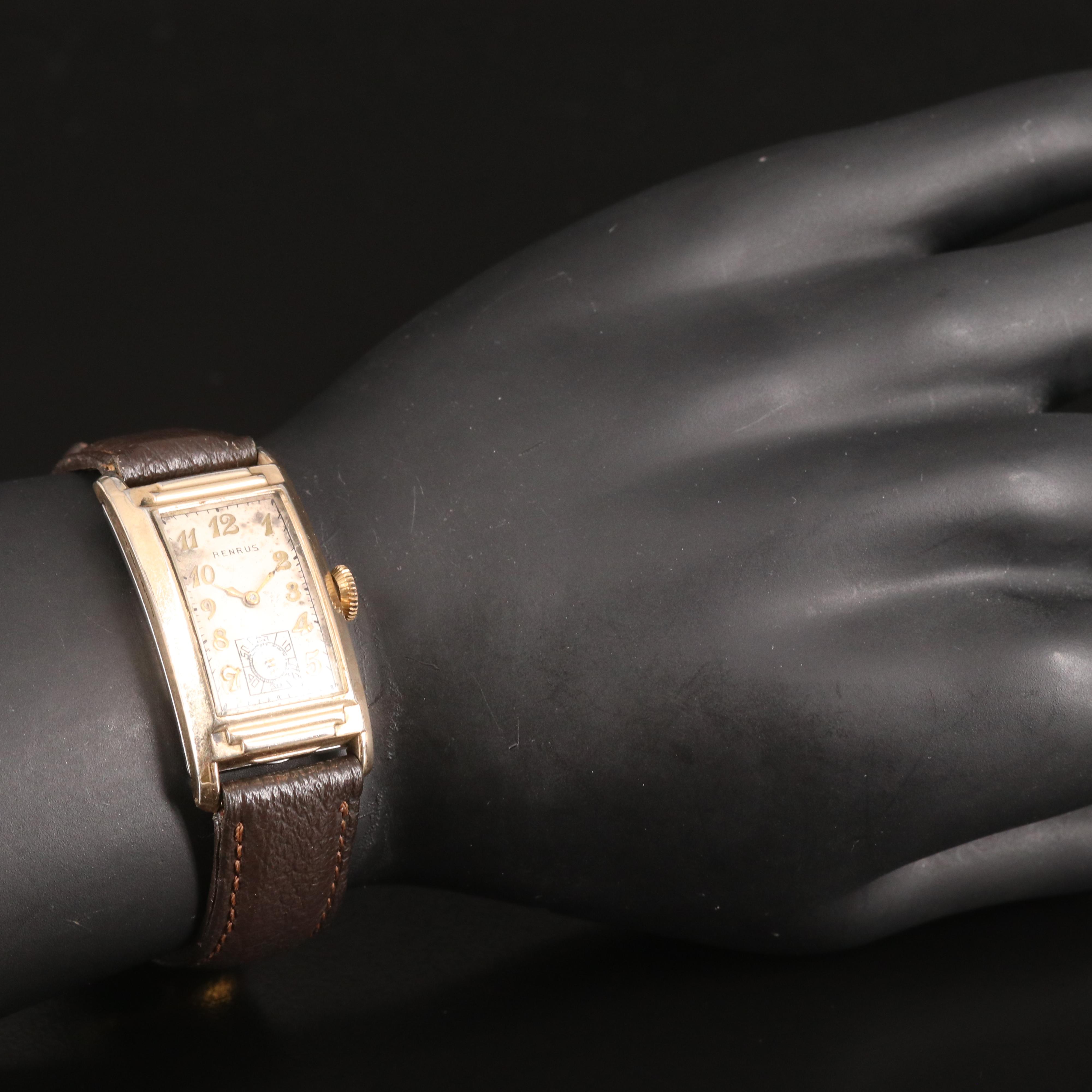 Vintage Benrus Tank Shape Stem Wind Watch