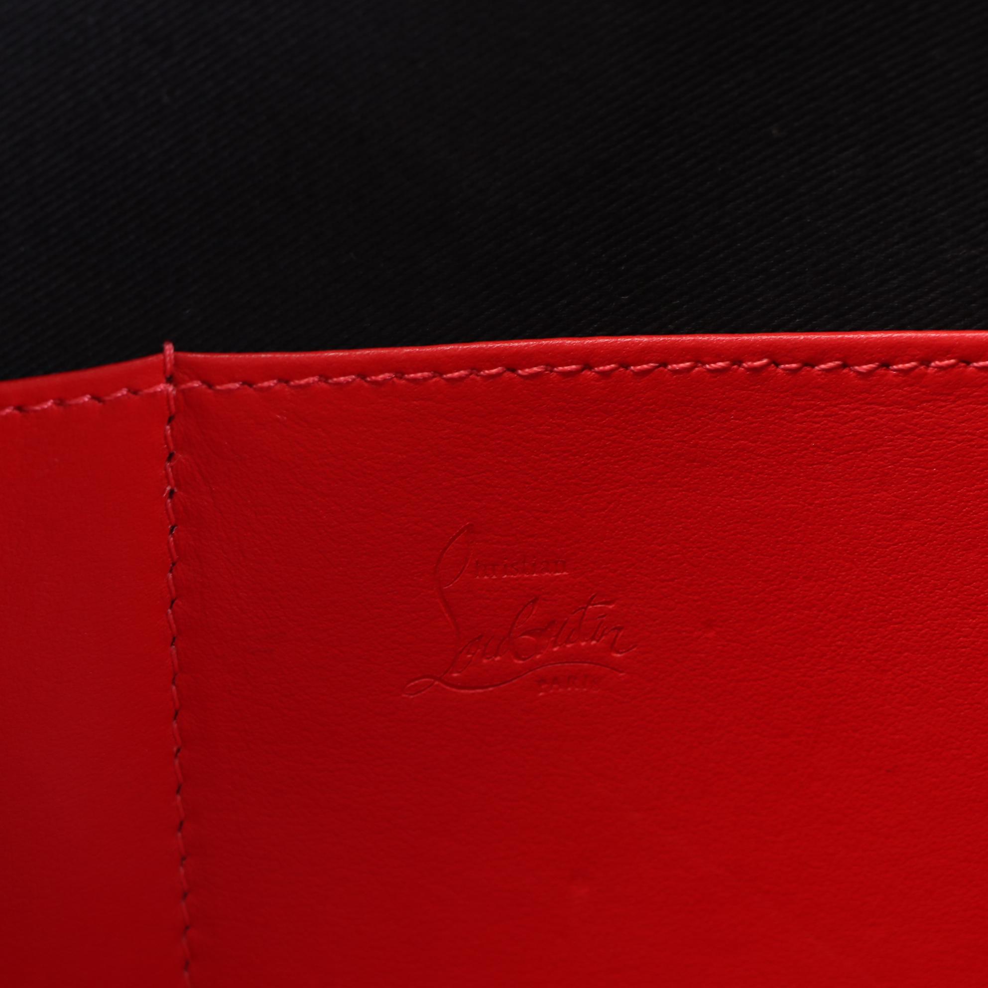 Christian Louboutin Large Trictrac Portfolio Bag in Spiked Grained Leather