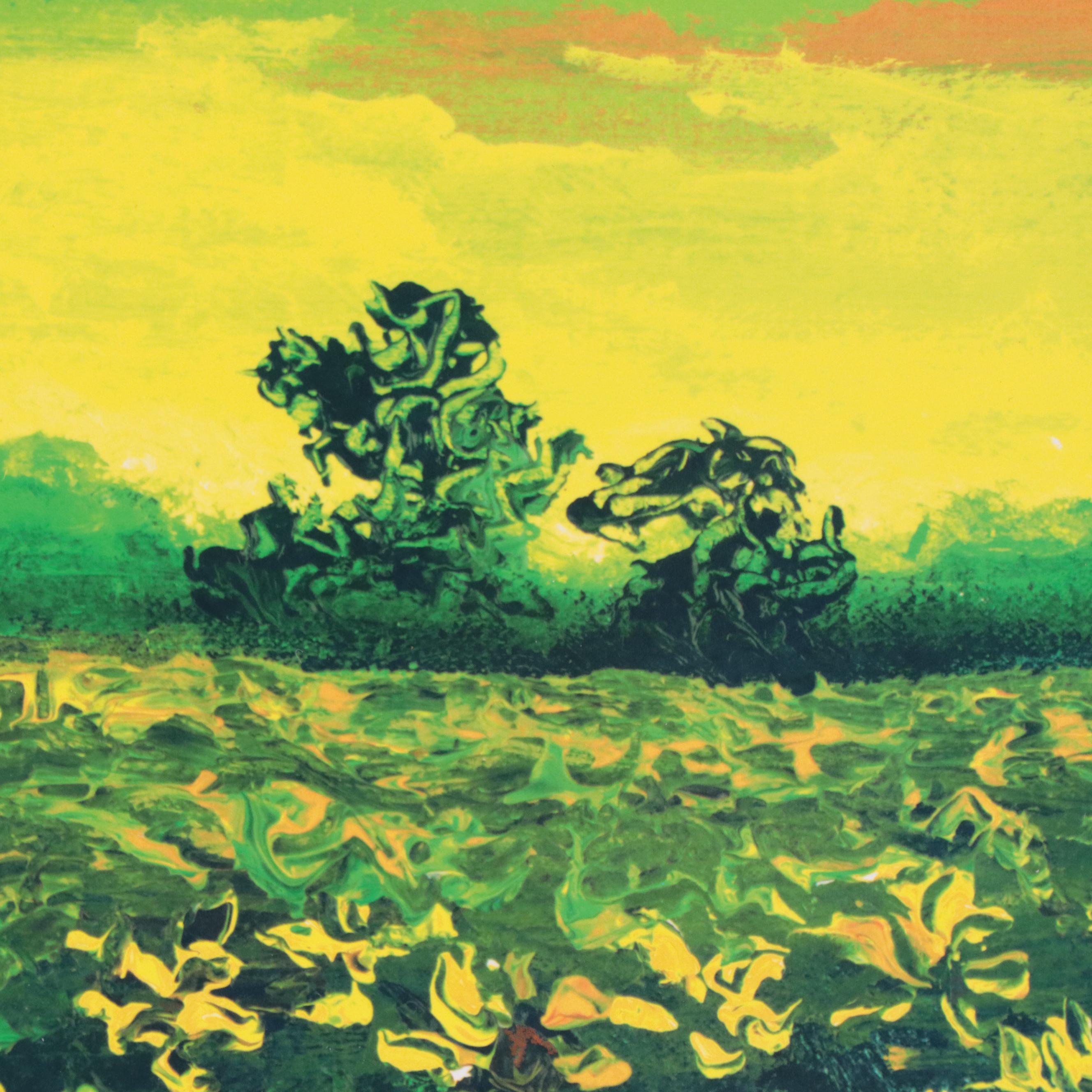 Seriolithograph After David Najar "Sunflowers At Dusk," 2013