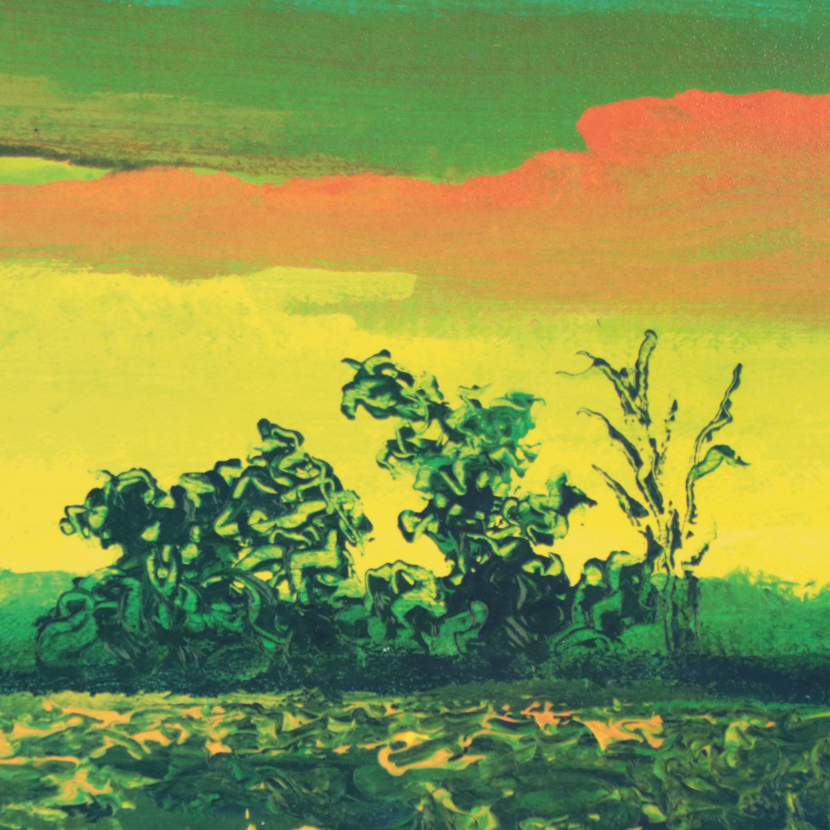 Seriolithograph After David Najar "Sunflowers At Dusk," 2013