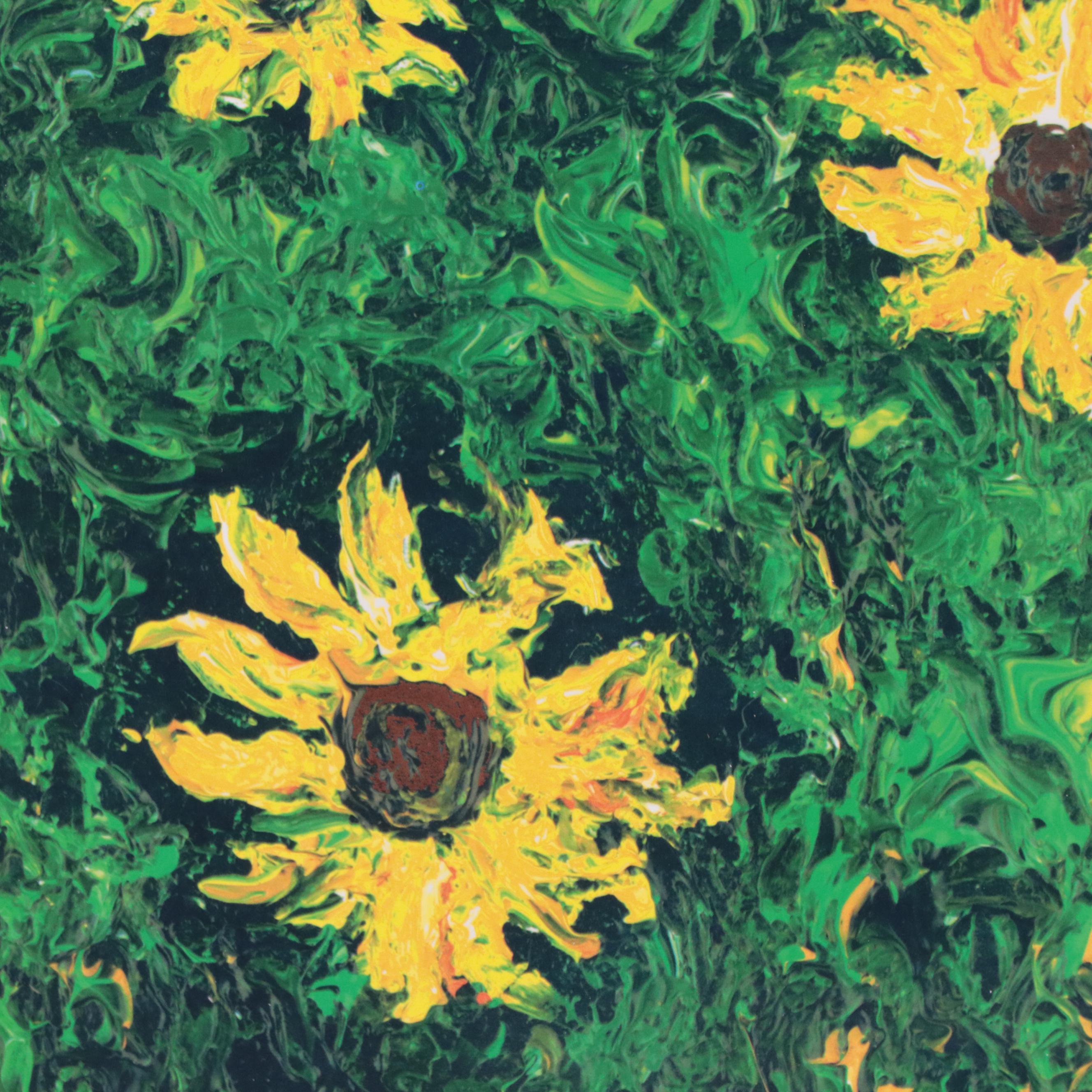 Seriolithograph After David Najar "Sunflowers At Dusk," 2013
