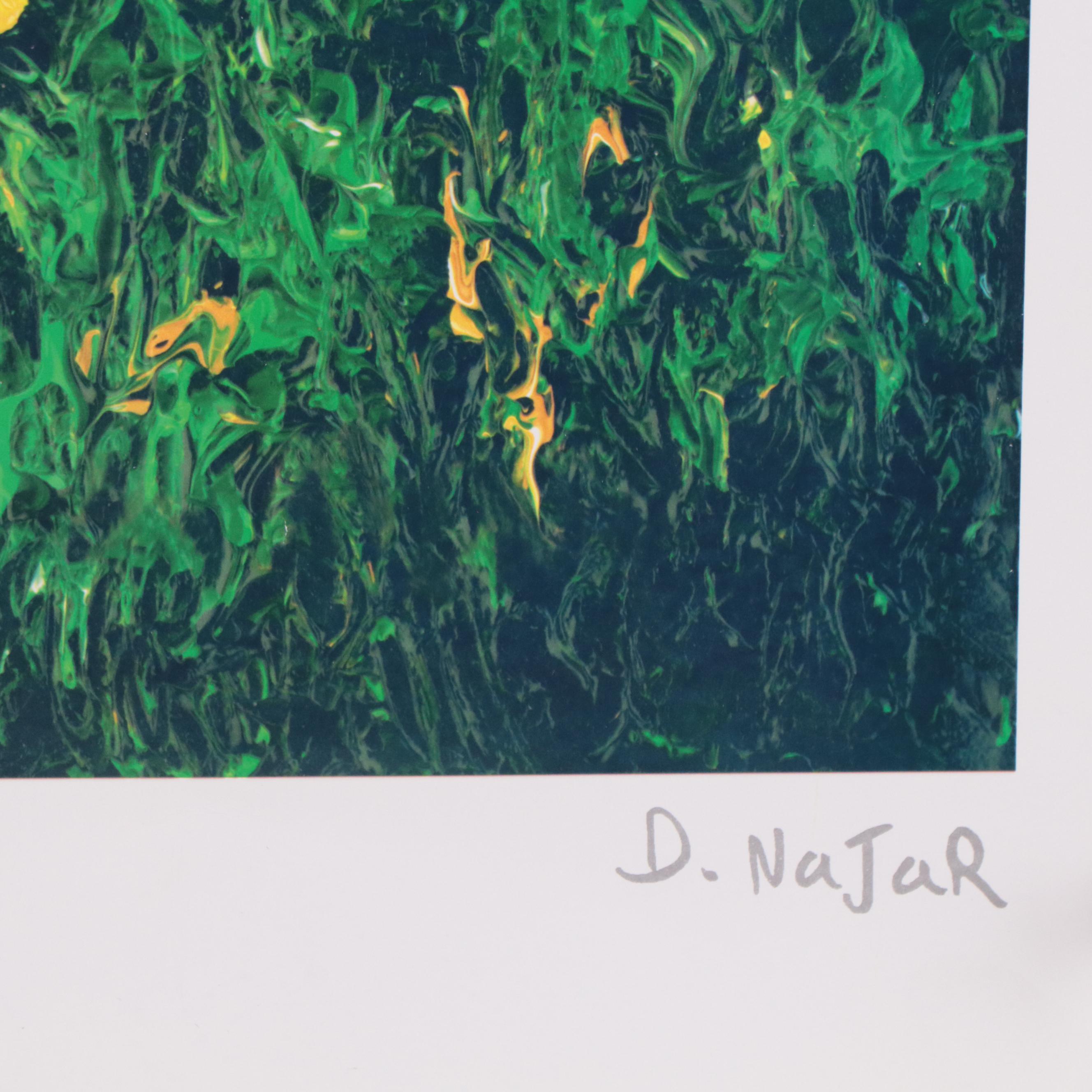 Seriolithograph After David Najar "Sunflowers At Dusk," 2013