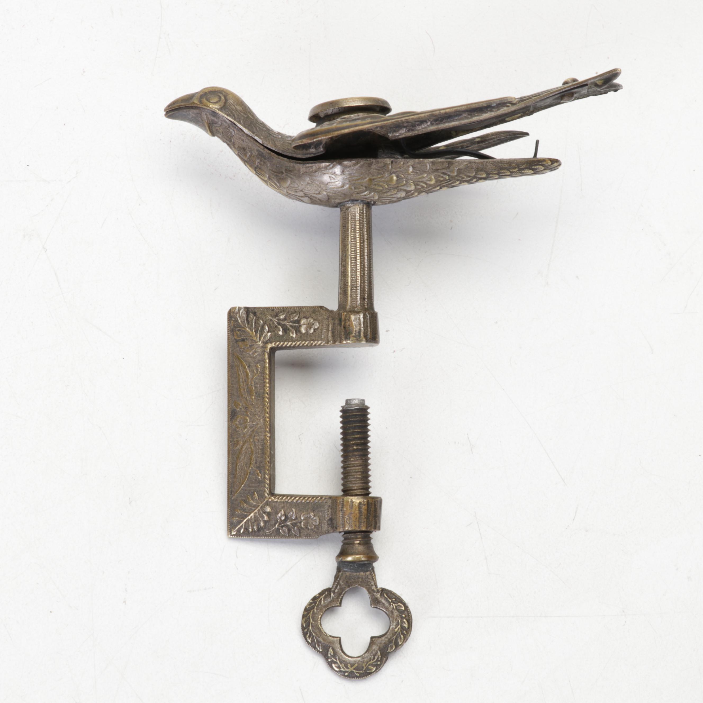 Victorian Brass Sewing Bird Clamp, Mid to Late 19th Century