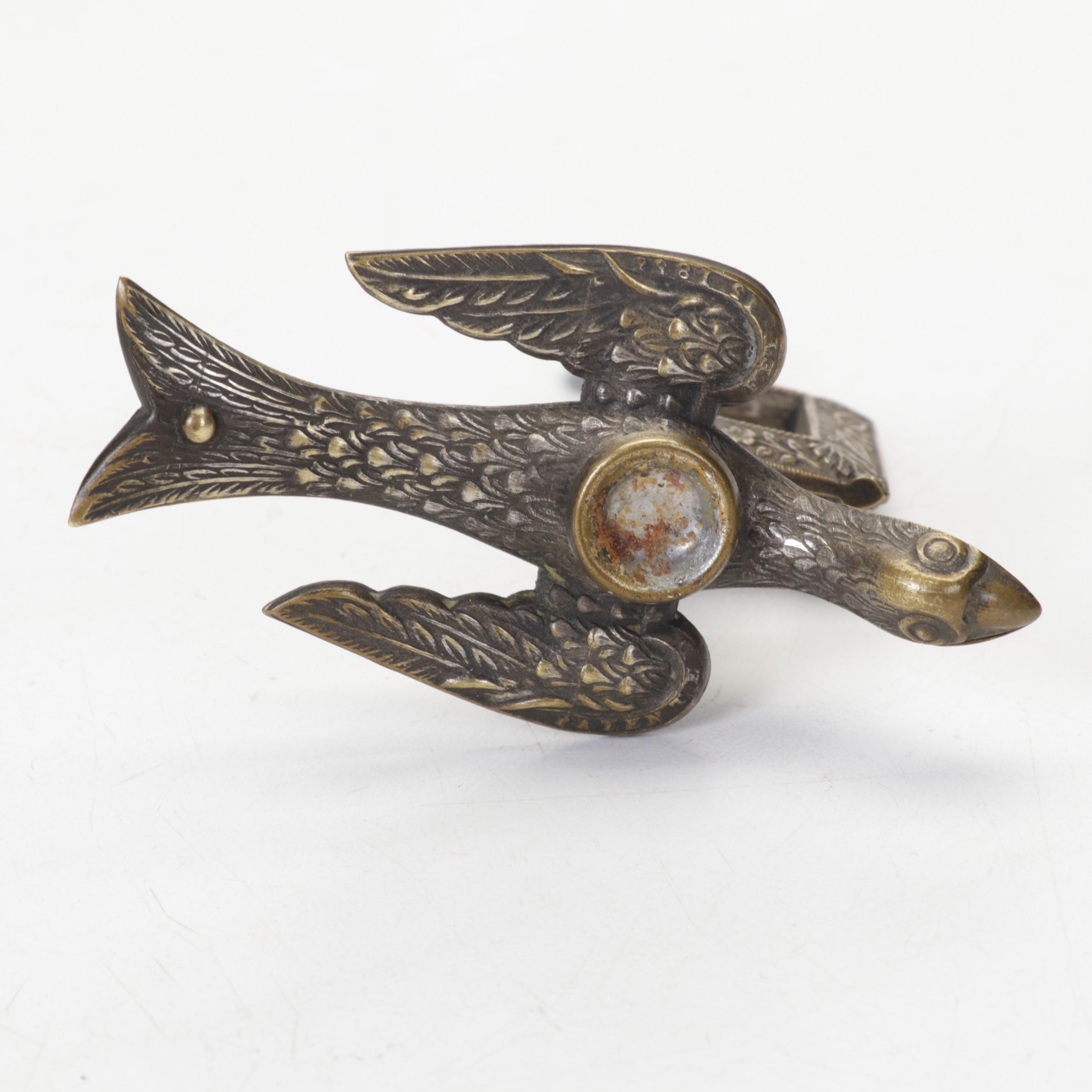 Victorian Brass Sewing Bird Clamp, Mid to Late 19th Century