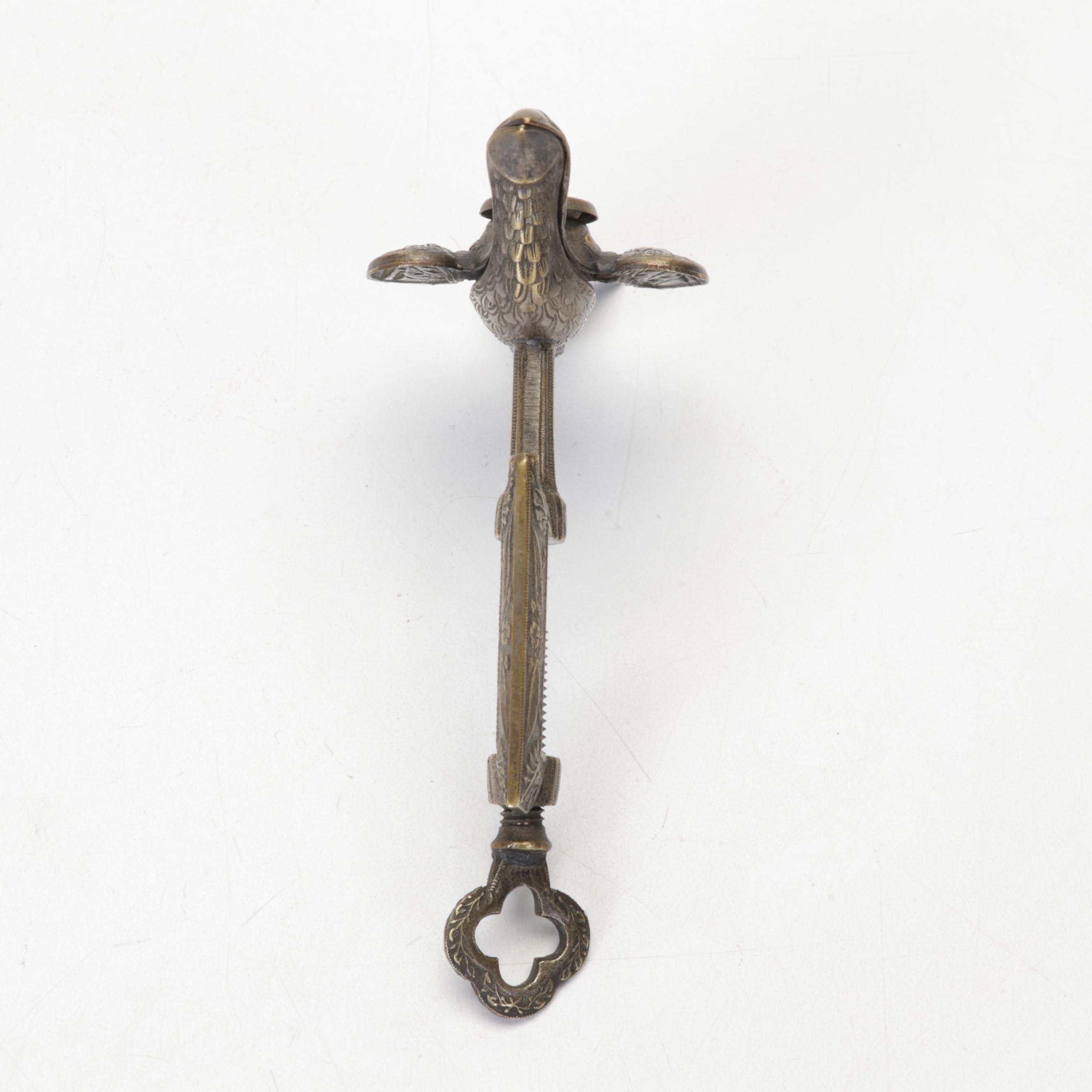 Victorian Brass Sewing Bird Clamp, Mid to Late 19th Century