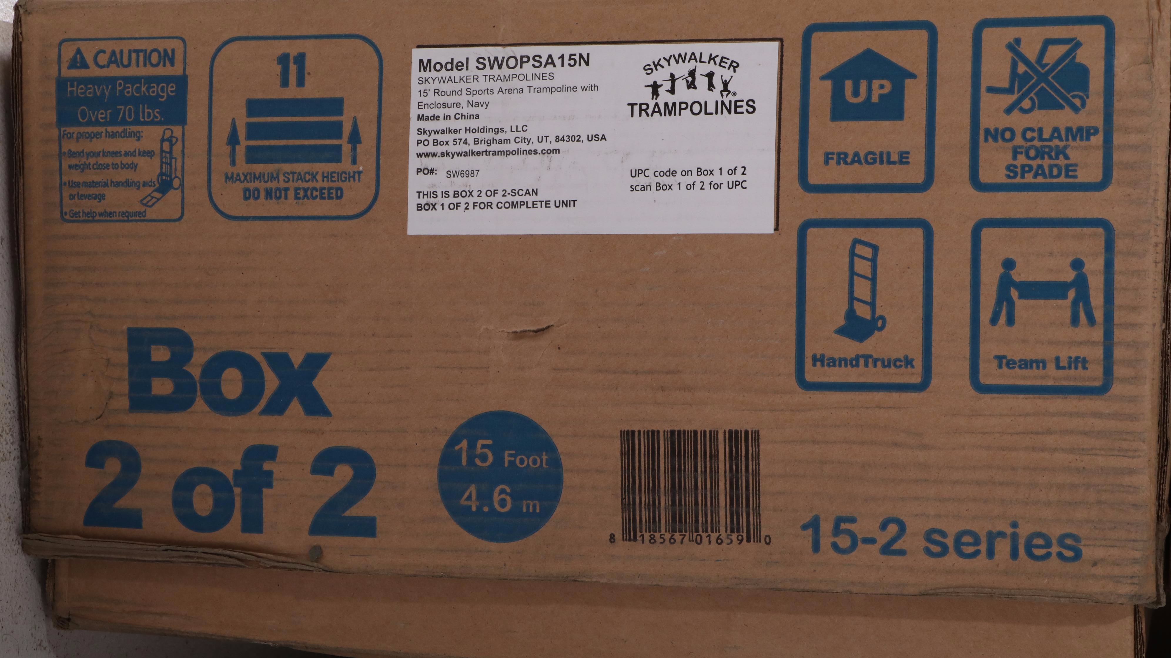 Skywalker 14' Round Trampoline with Enclosure and Basketball Hoop