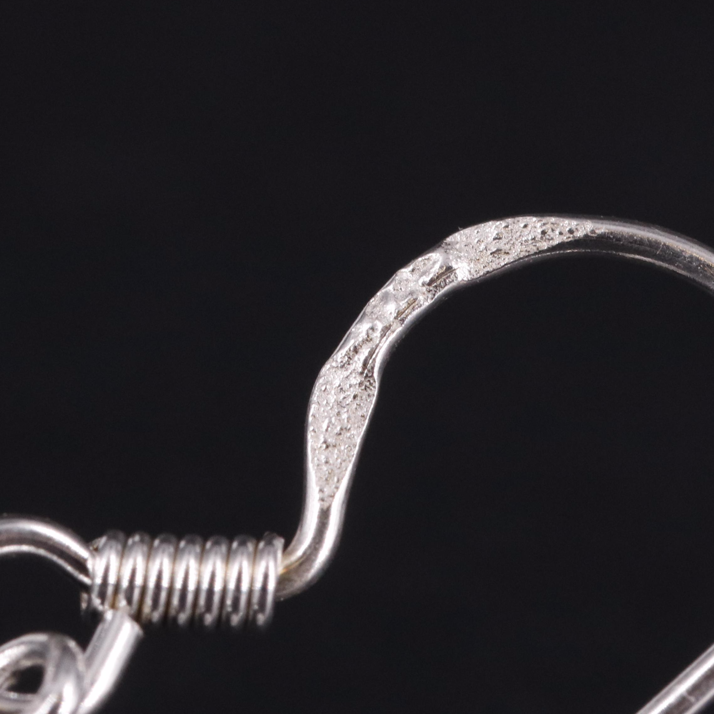 Sterling Sapphire Drop Earrings