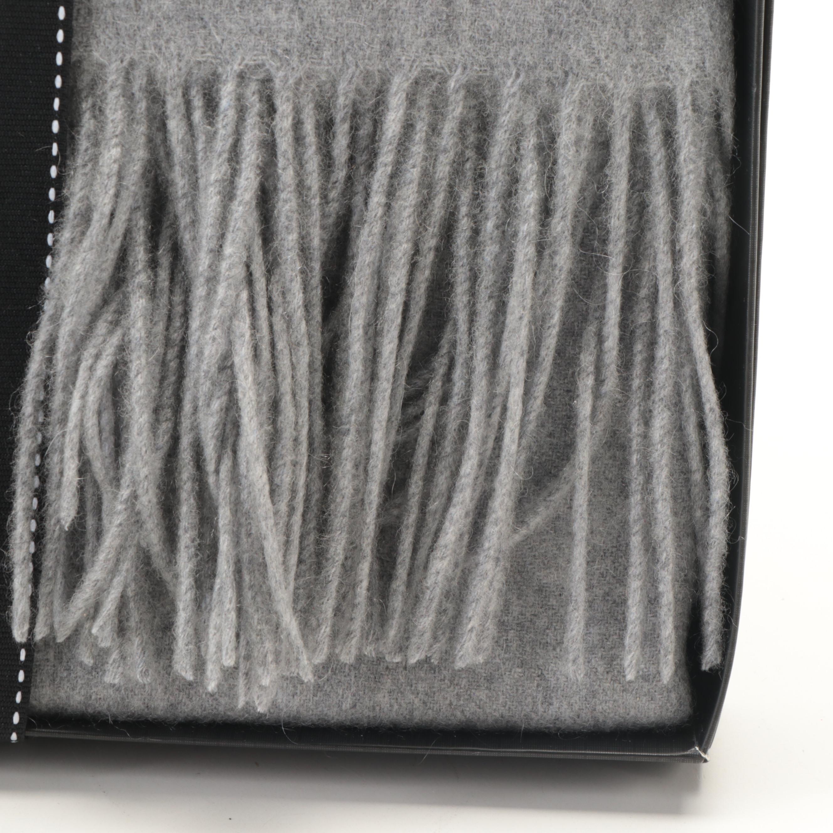 Magaschoni Home Cashmere Throw Blanket in Flannel Heather