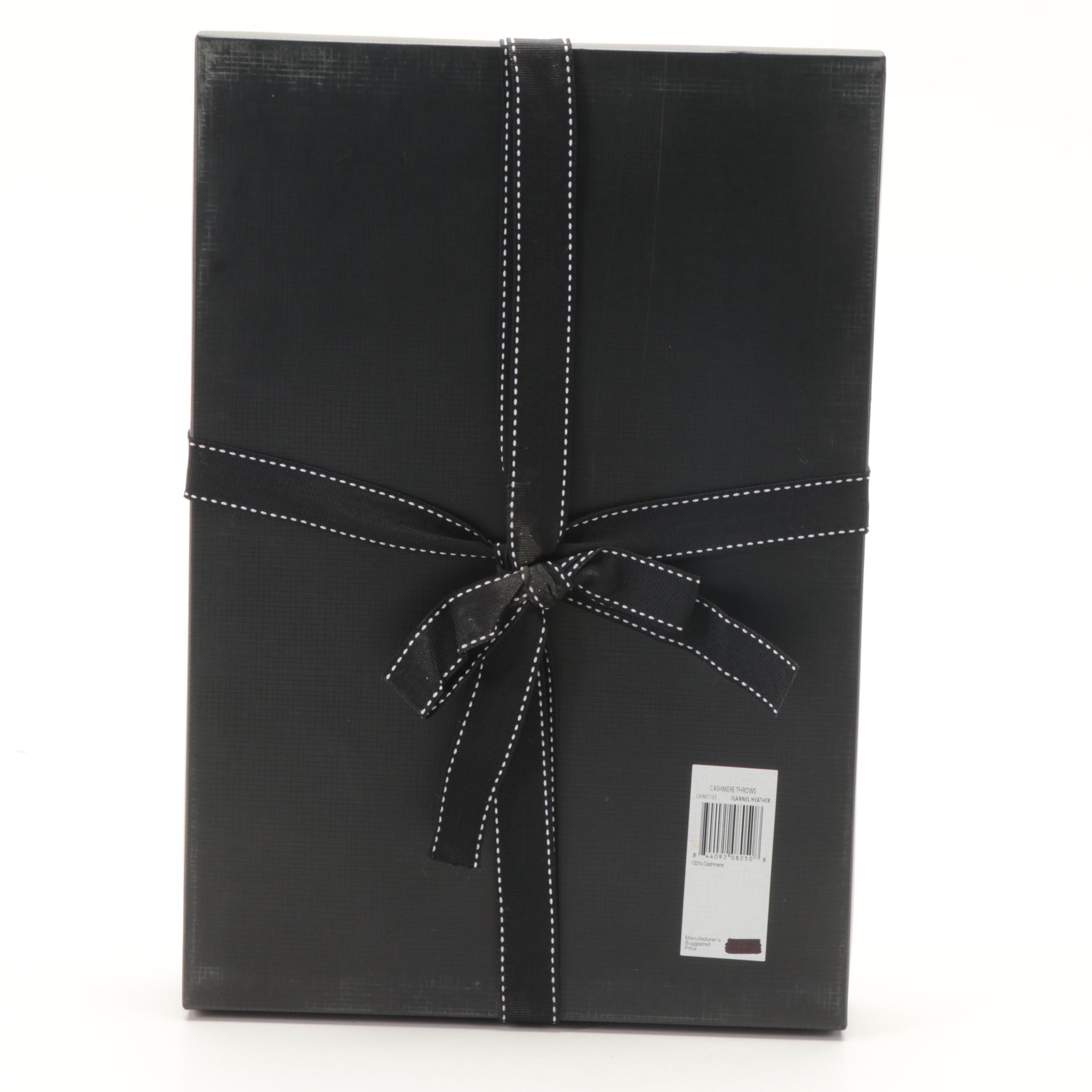 Magaschoni Home Cashmere Throw Blanket in Flannel Heather