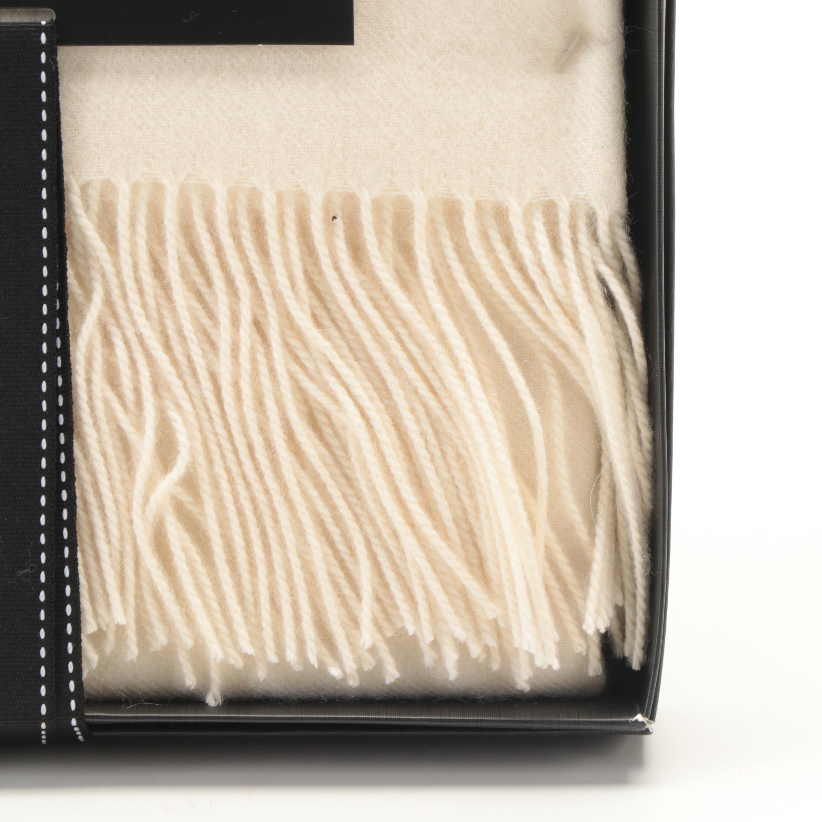 Magaschoni Home Cashmere Throw Blanket in Cream