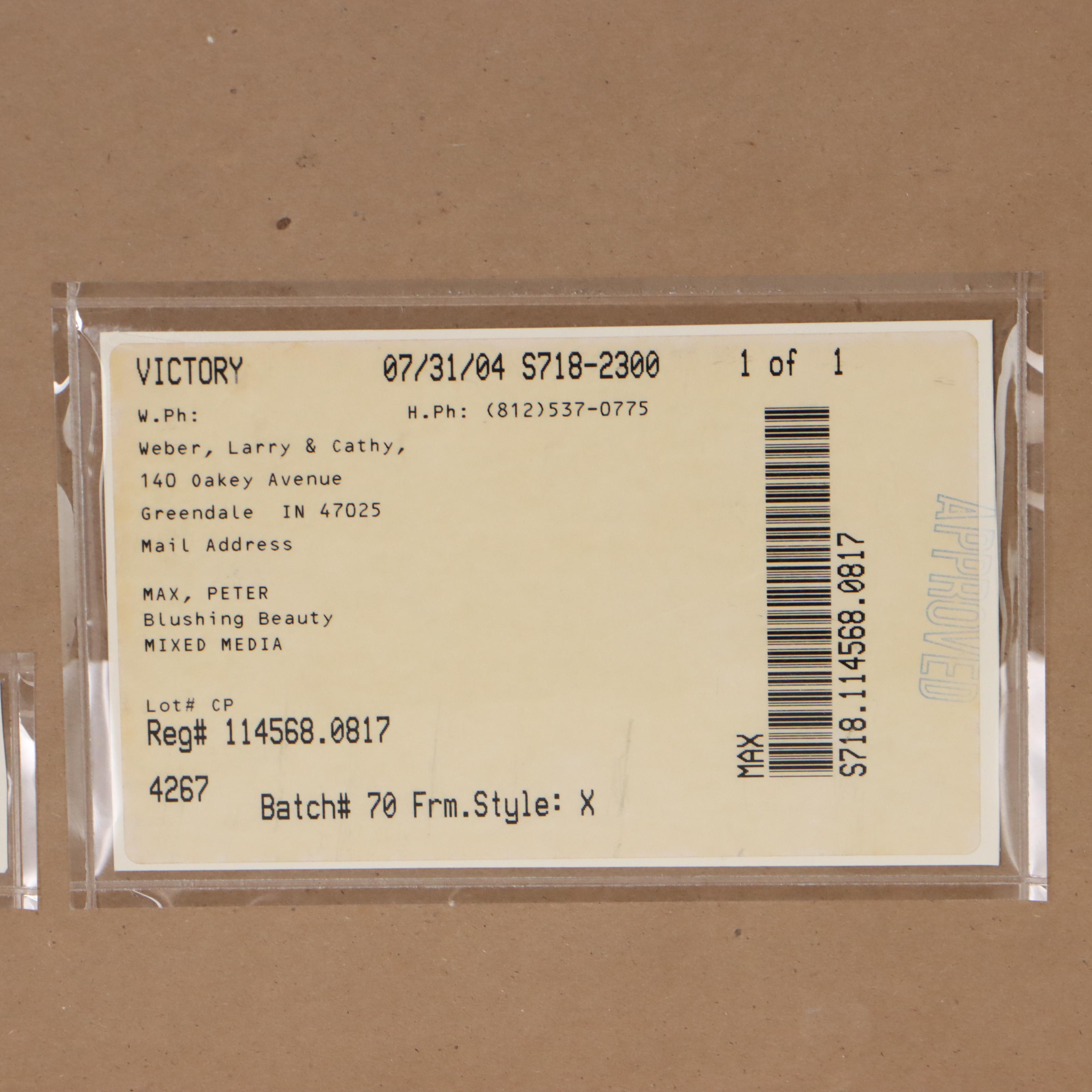 Peter Max Mixed Media Painting "Blushing Beauty"