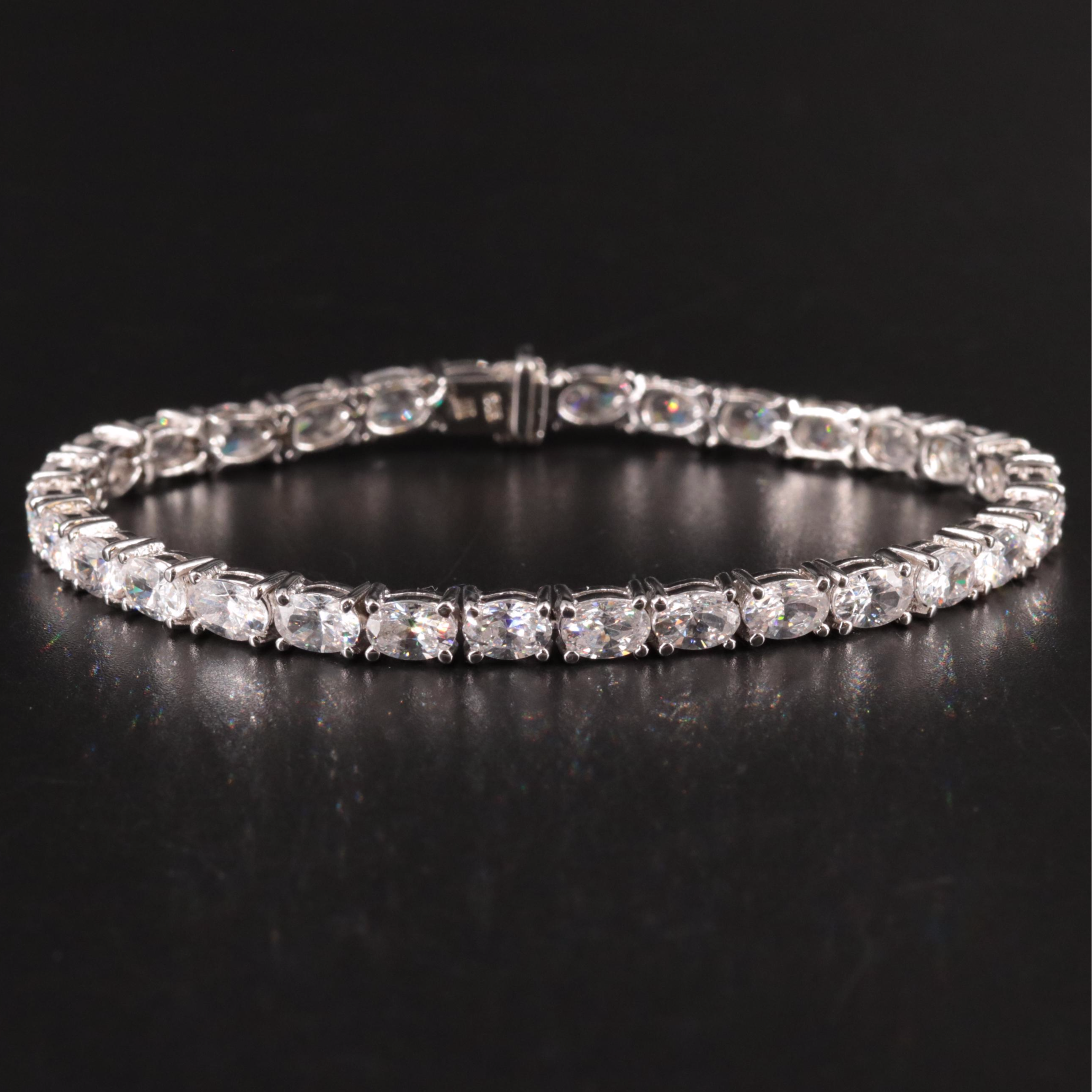 Sterling Cubic Zirconia Tennis Bracelet