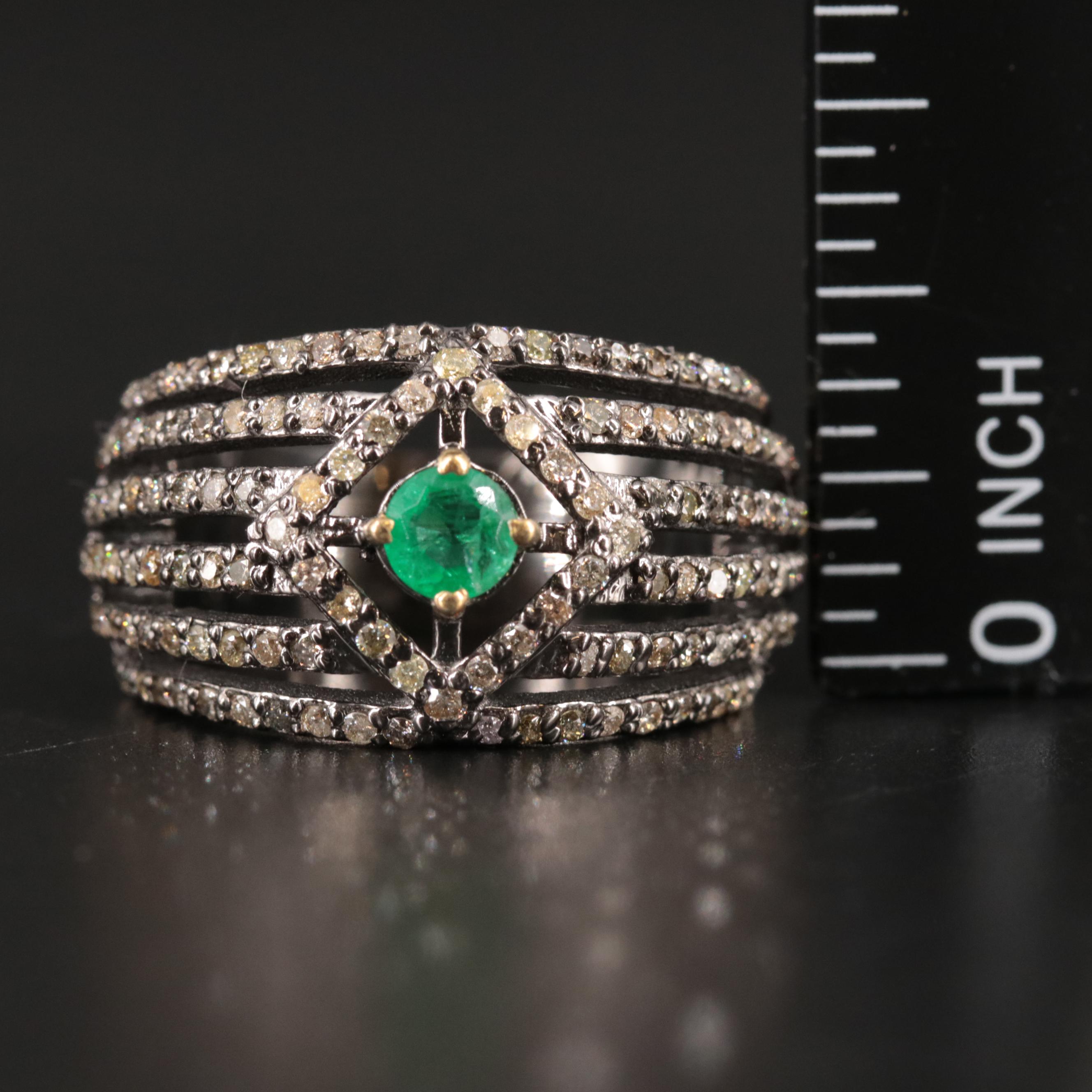 Sterling Silver Contemporary Gemstone Ring